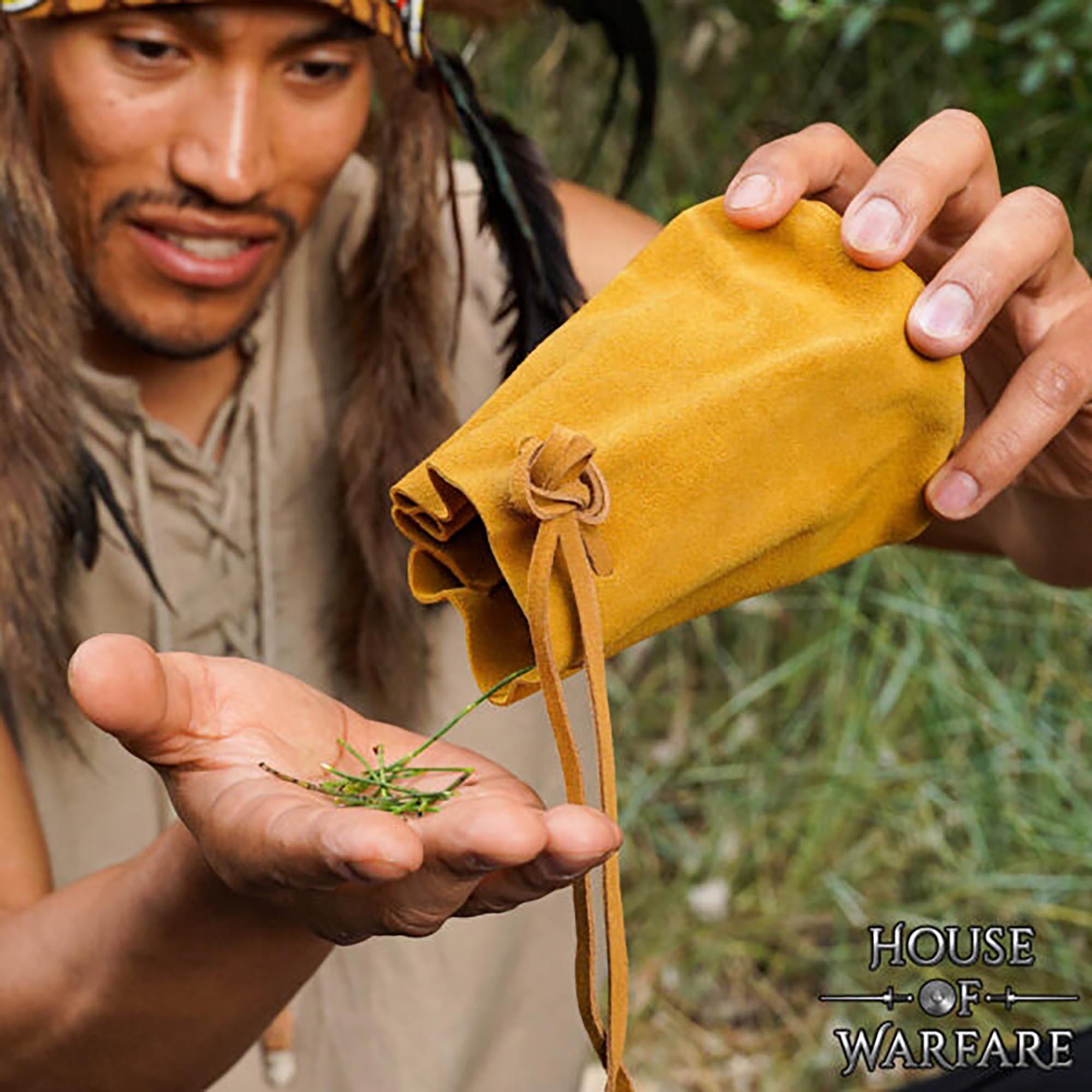 Bolsa nativa americana de gamuza, artesanal - imagen 18
