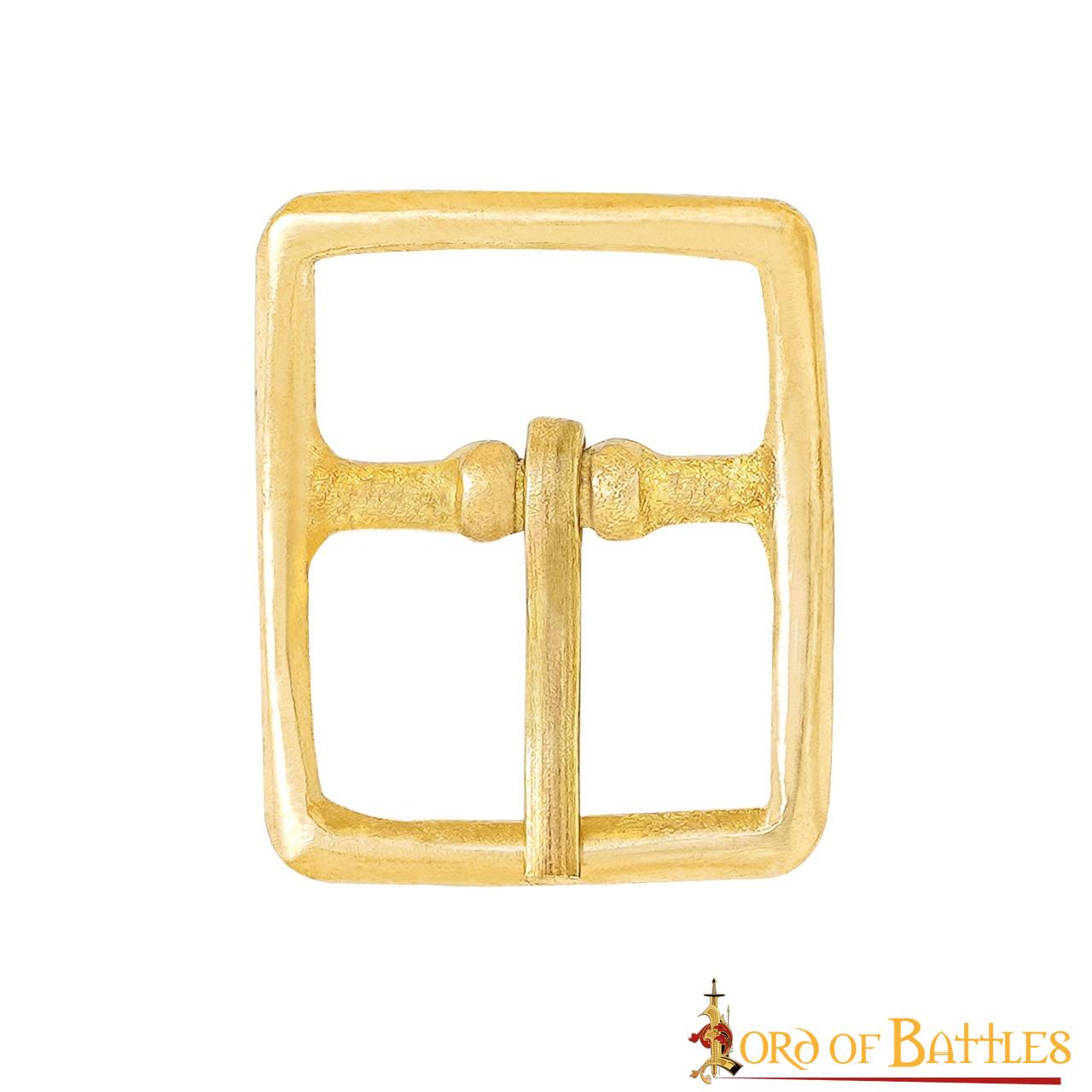 Imagen única de: Hebilla Medieval de Latón para Cinturón - Rectangular Maciza