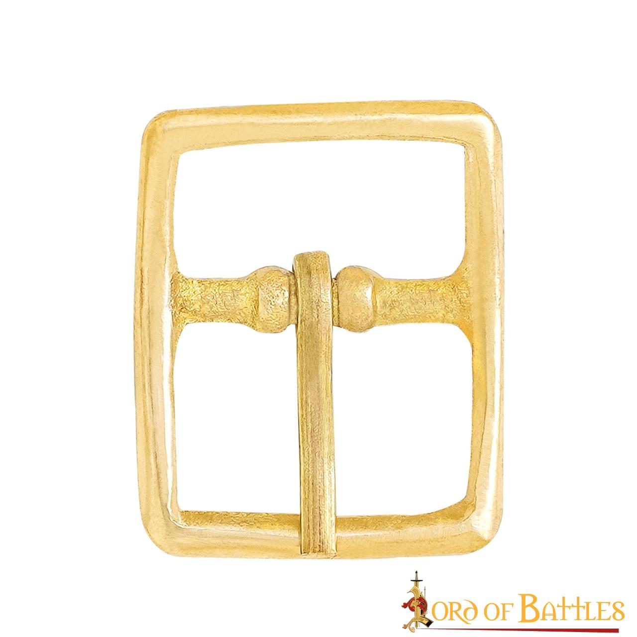 Imagen única de: Hebilla Medieval de Latón para Cinturón - Marco Rectangular Compacto