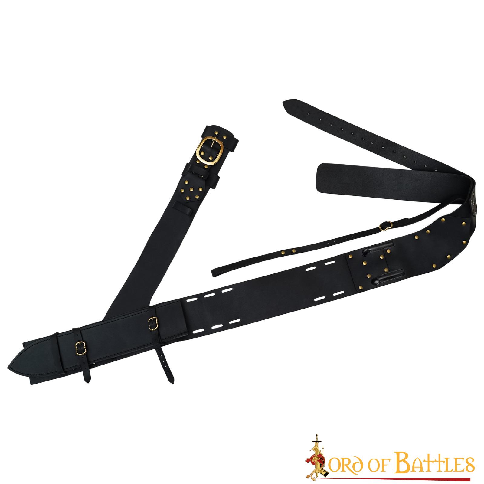 Bandolera de espalda para espada en cuero genuino - imagen 13
