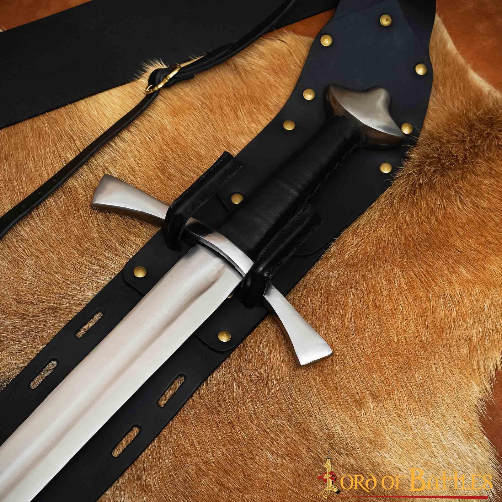 Bandolera de espalda para espada en cuero genuino - imagen 9
