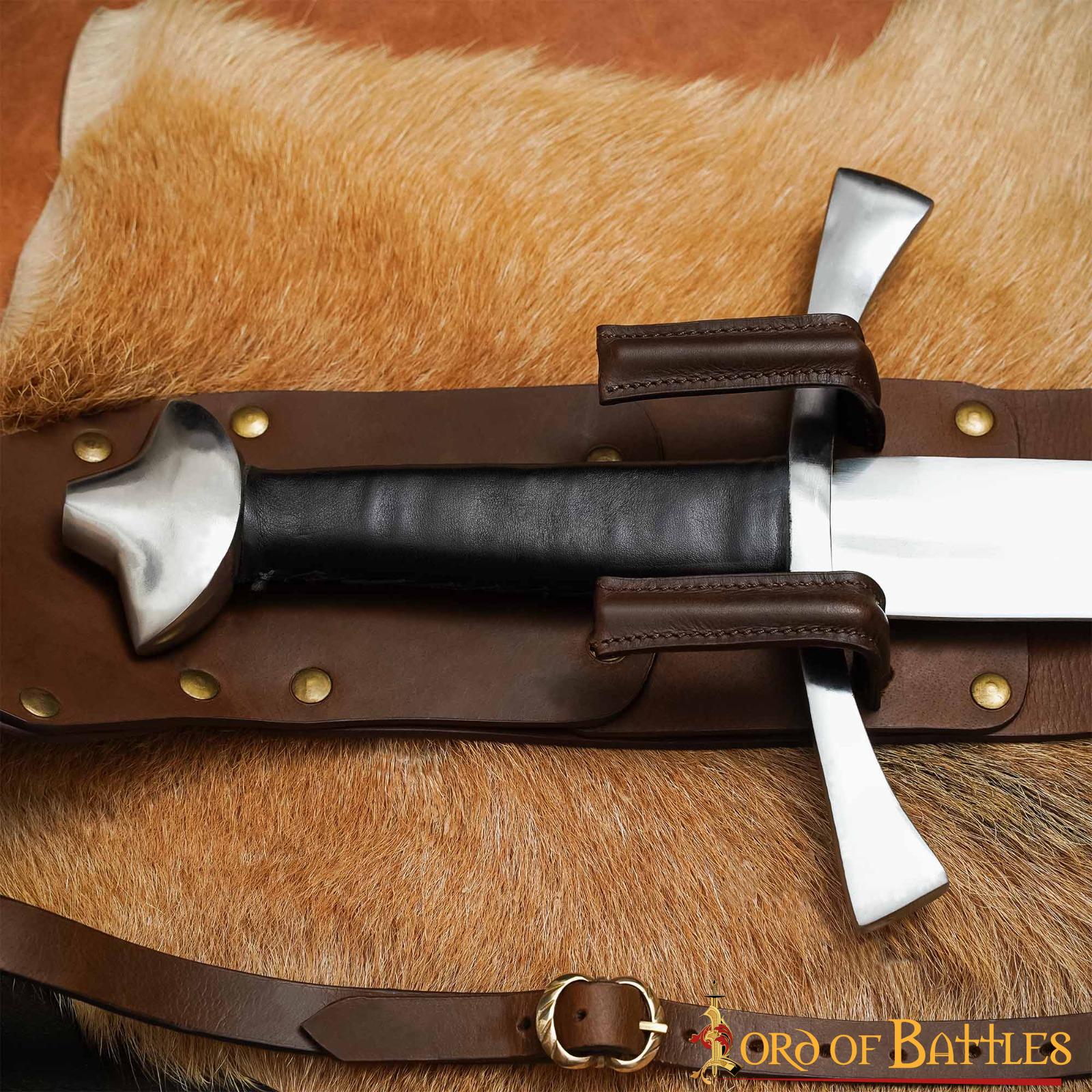 Bandolera de espalda para espada en cuero genuino - imagen 3
