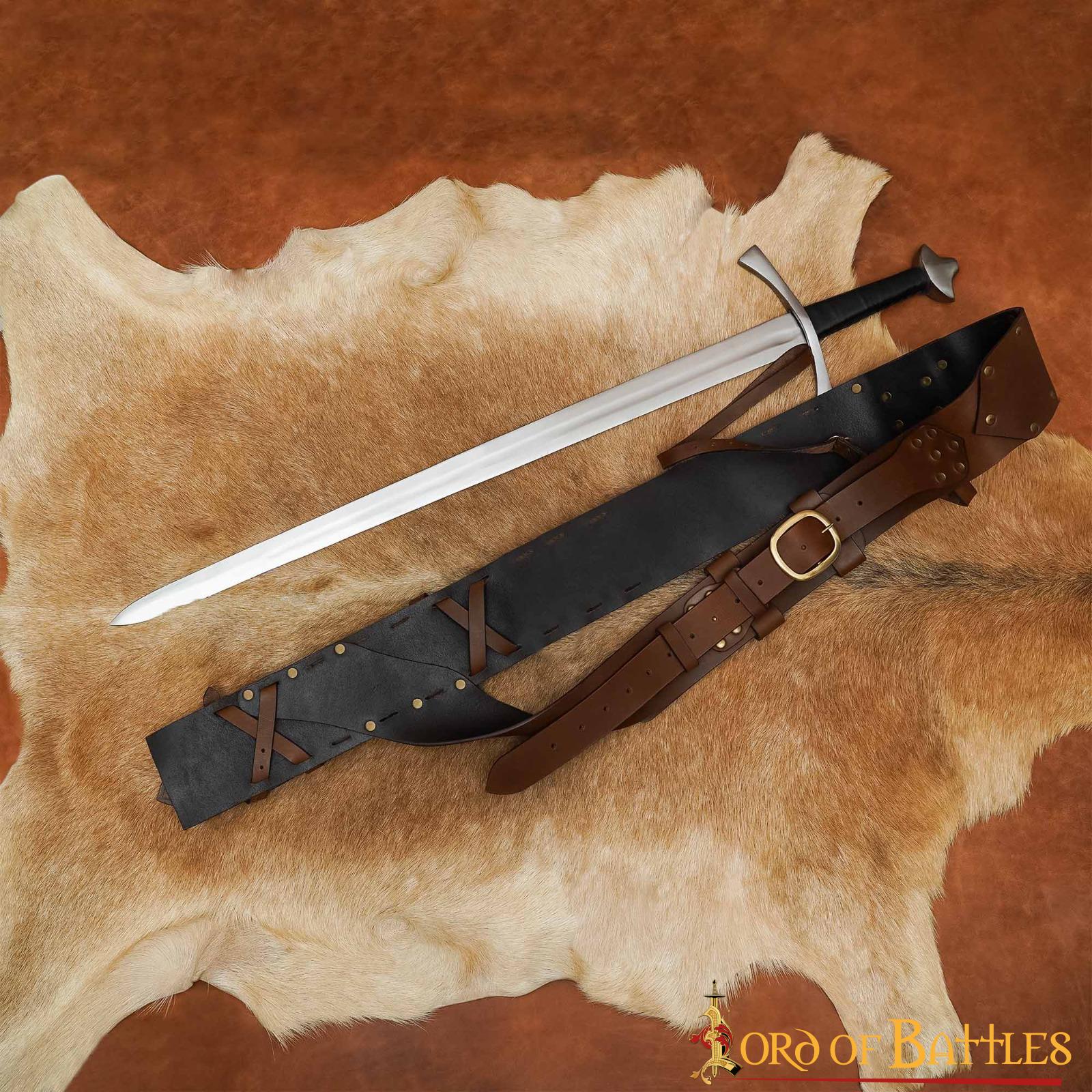 Bandolera de espalda para espada en cuero genuino - imagen 14