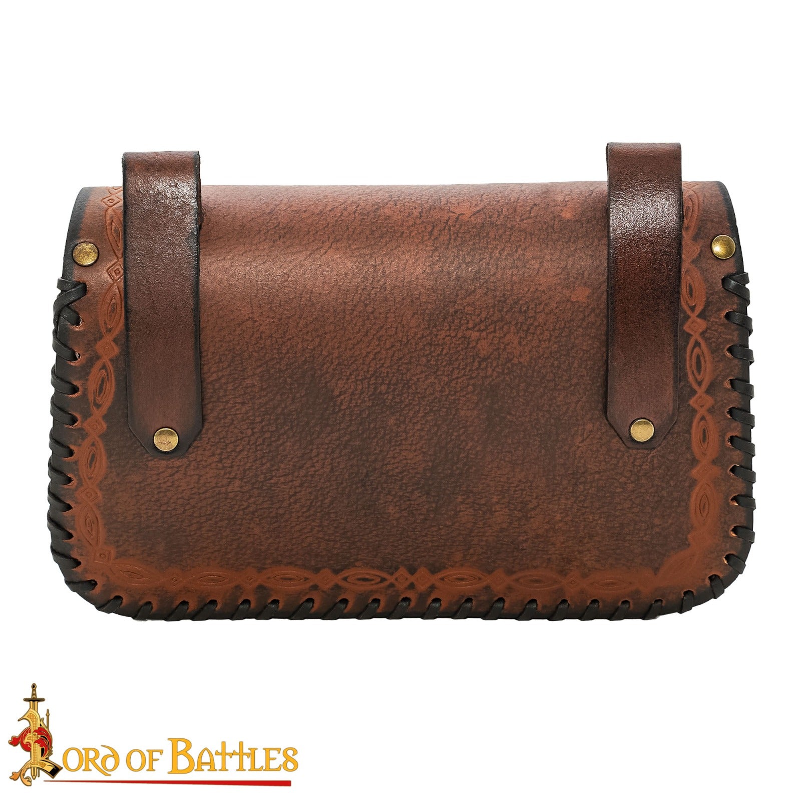 Bolsa de cinturón medieval de cuero repujado — LARP y recreación - imagen 16