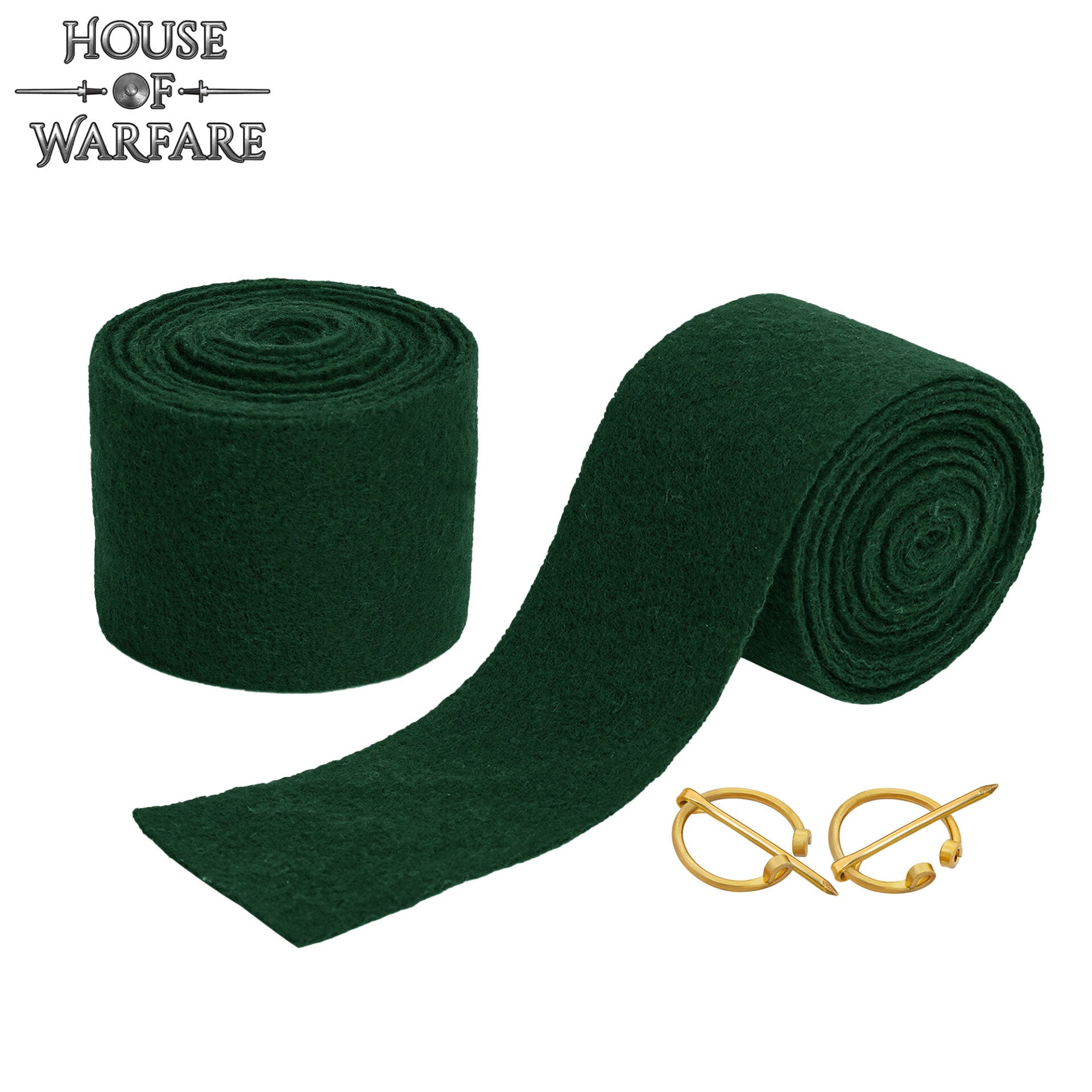 Vendas vikingas de brazo en mezcla 70% lana/30% nylon con fíbula de latón - par - imagen 12