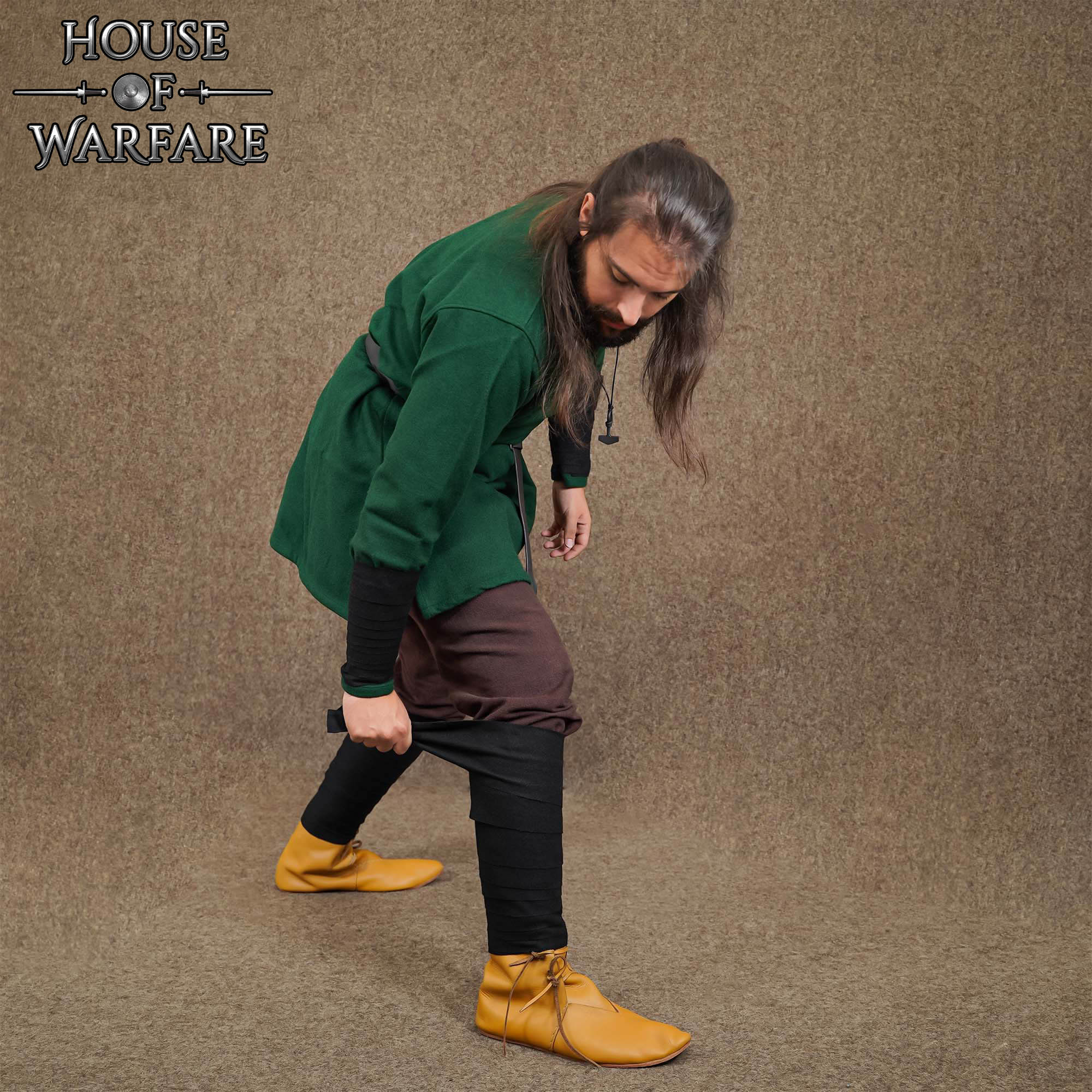 Vendajes de pierna vikingos y sajones en lana para LARP, SCA y recreación - imagen 17