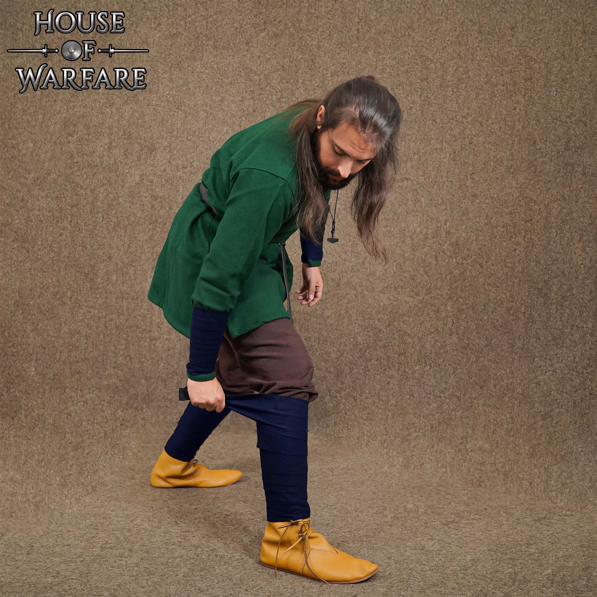 Vendajes de pierna vikingos y sajones en lana para LARP, SCA y recreación - imagen 16