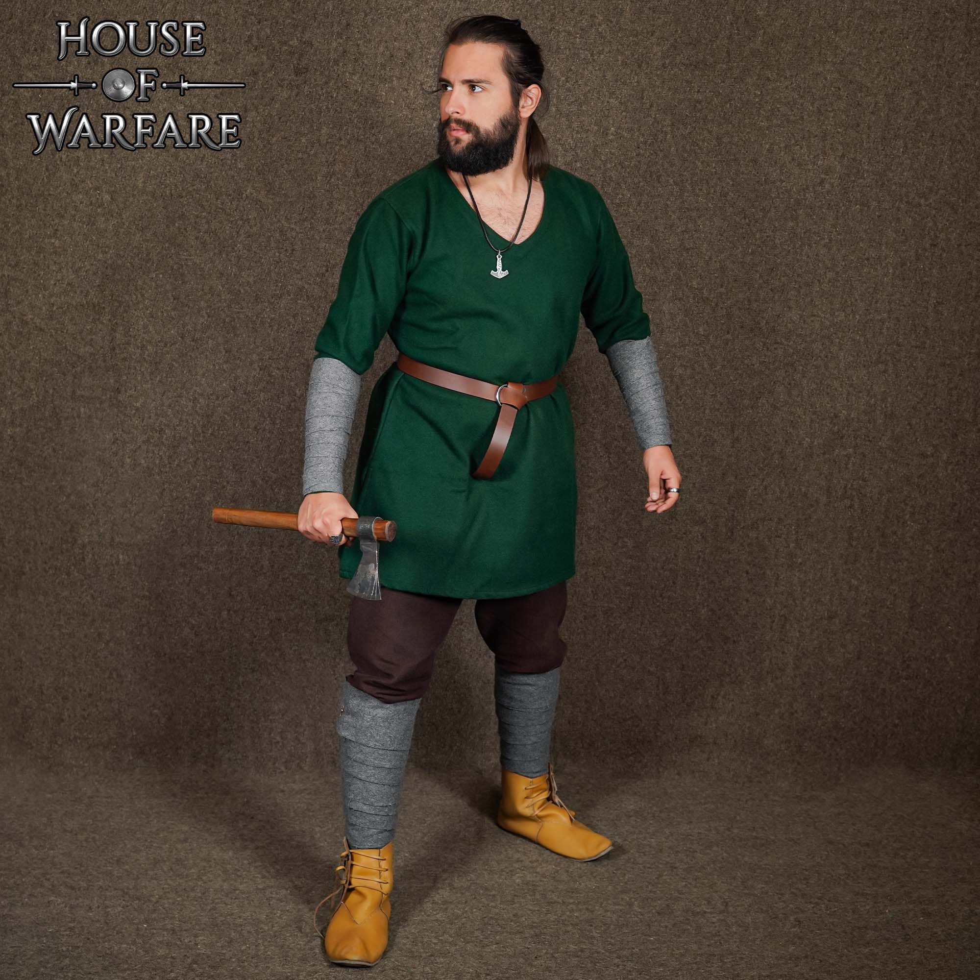 Vendajes de pierna vikingos y sajones en lana para LARP, SCA y recreación - imagen 6