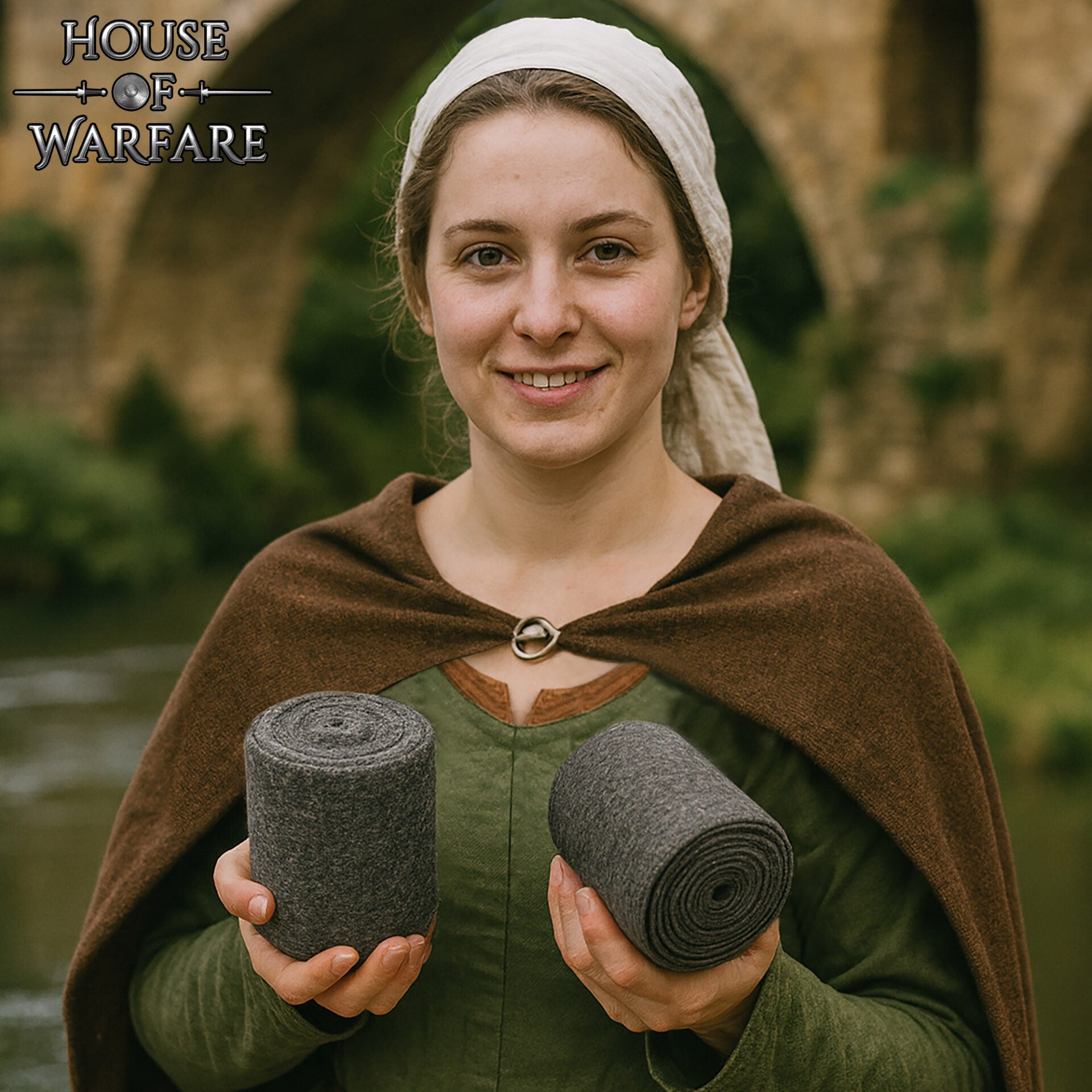 Vendajes de pierna vikingos y sajones en lana para LARP, SCA y recreación - imagen 5