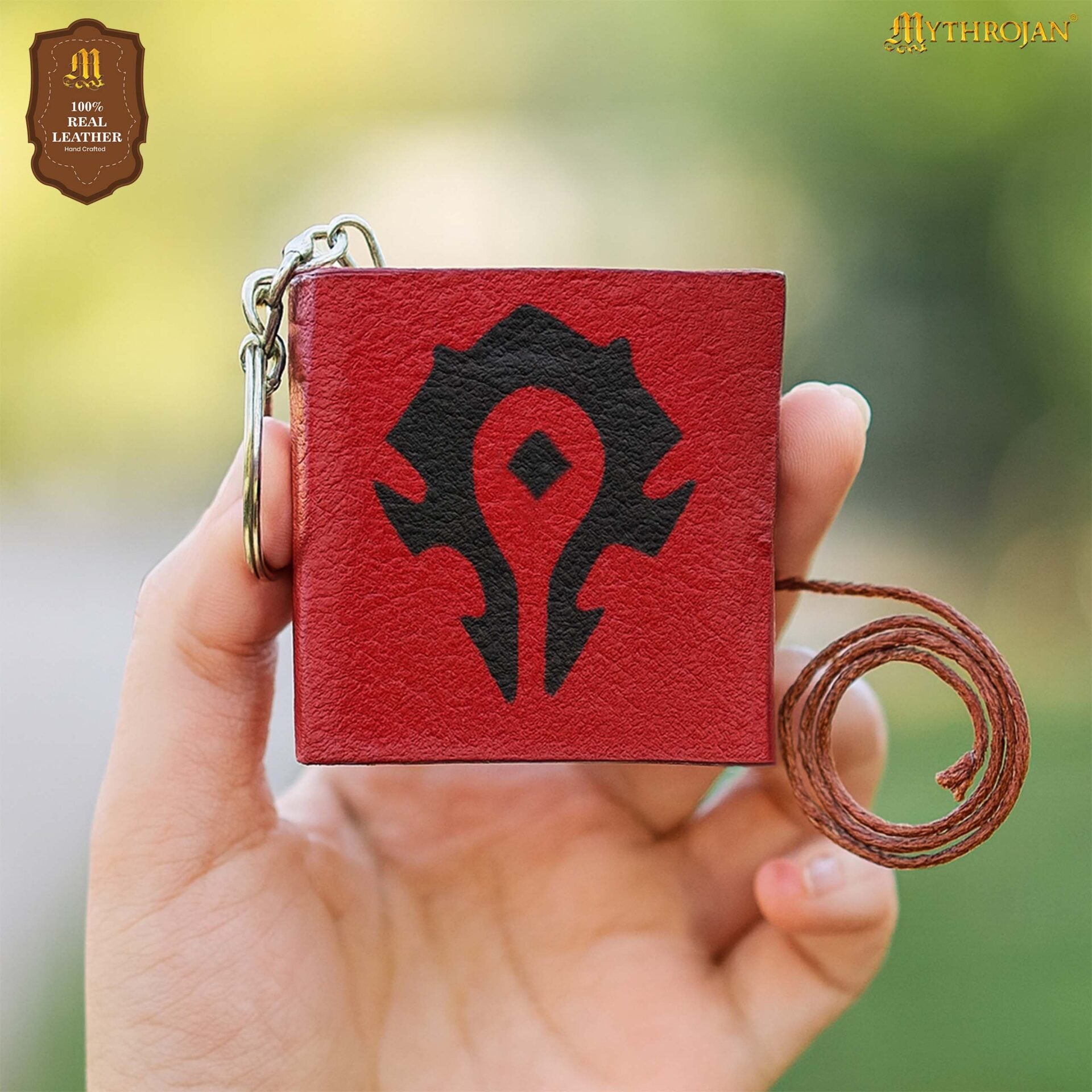 Mini cuaderno de cuero con llavero - World of Warcraft (Alianza u Horda) - For The Horde