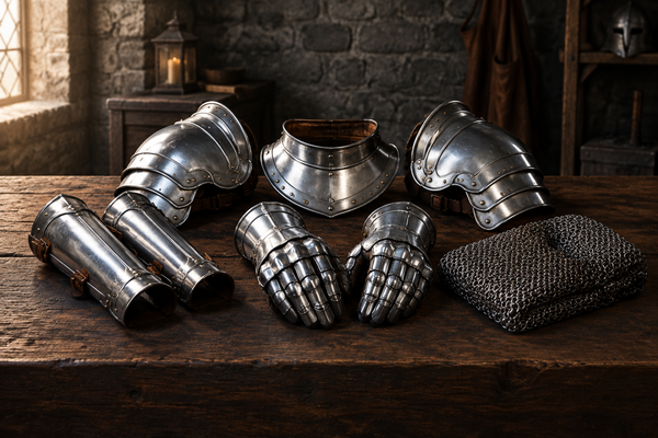 Banner de partes de armaduras para móvil
