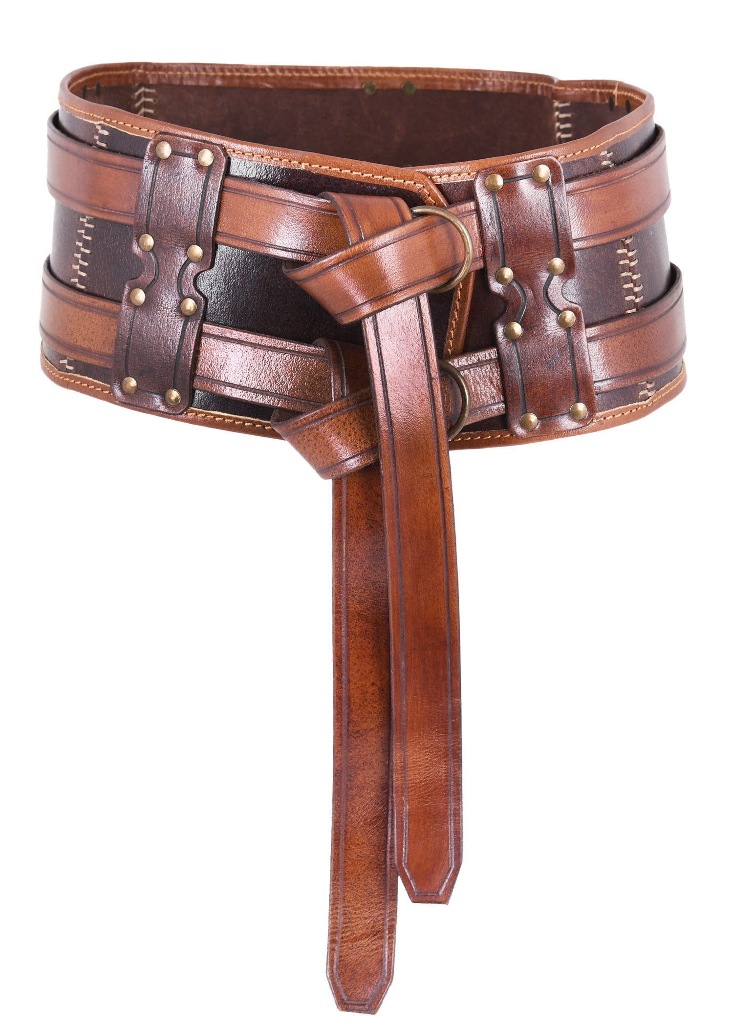 Imagen única de: Cinturón Doble De Piel Arnulf, Marrón