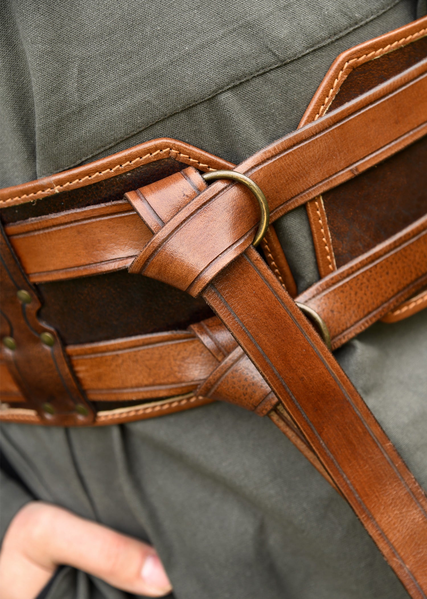 Imagen única de: Cinturón Doble De Piel Arnulf, Marrón