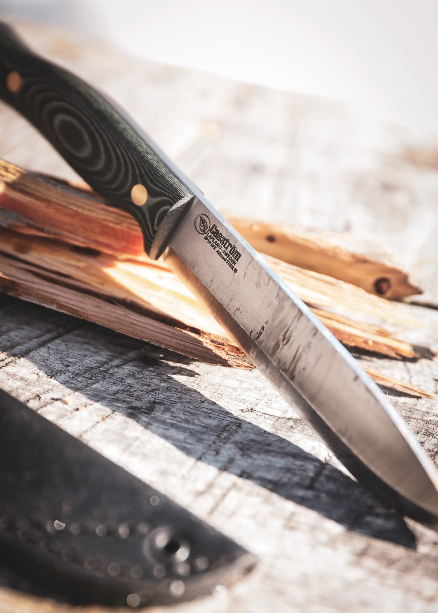 Imagen única de: Casström, Cuchillo Forestal Sueco No. 14, Micarta Verde