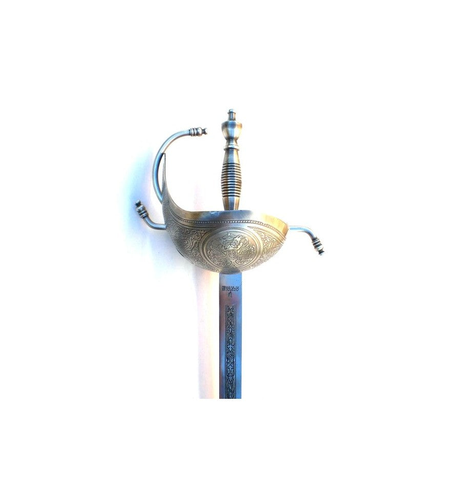 Imagen única de: Espada de Carlos III Histórica - Réplica Rústica Acero Inoxidable 107 cm