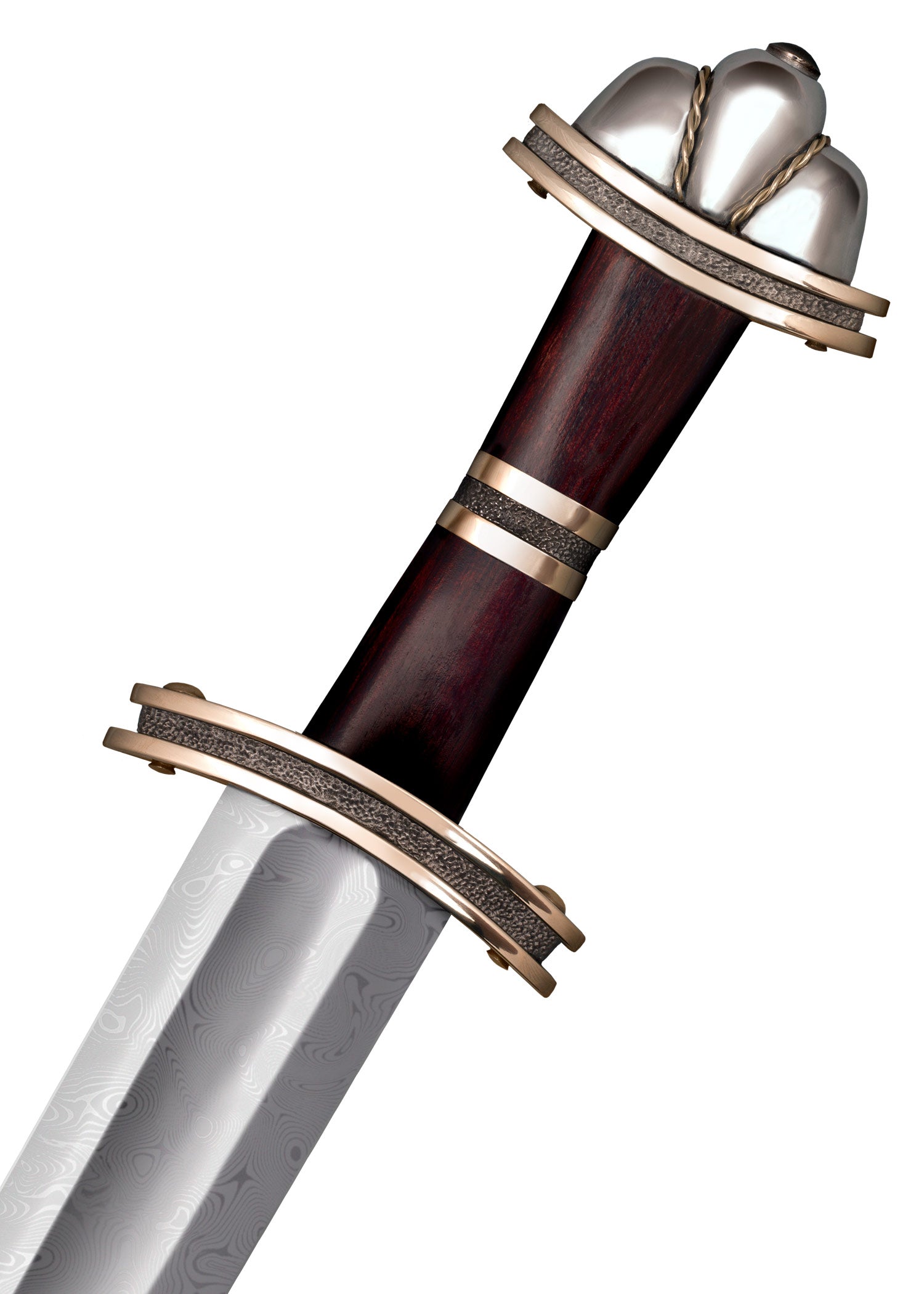 Imagen única de: Espada Vikinga Fabricada En Acero De Damasco., Afilada