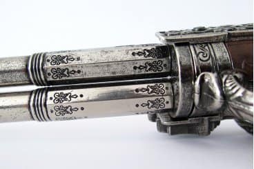 Imagen única de: Pistola De 2 Cañones Giratotios, Francia S. XVIII, Réplica No Funcional 1308