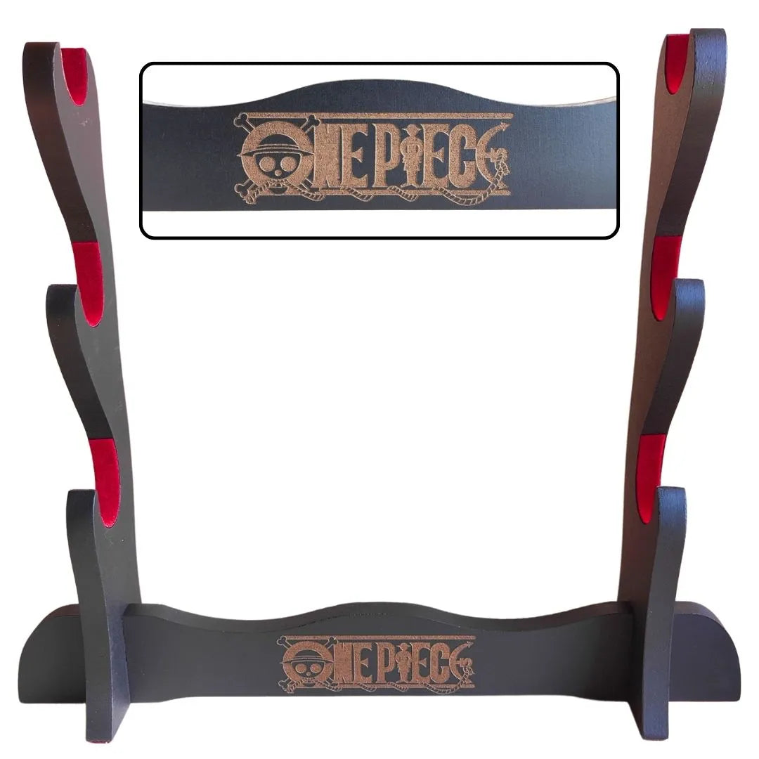 Katanero GS3 con Grabado - Soporte para 3 Katanas Varios Diseños