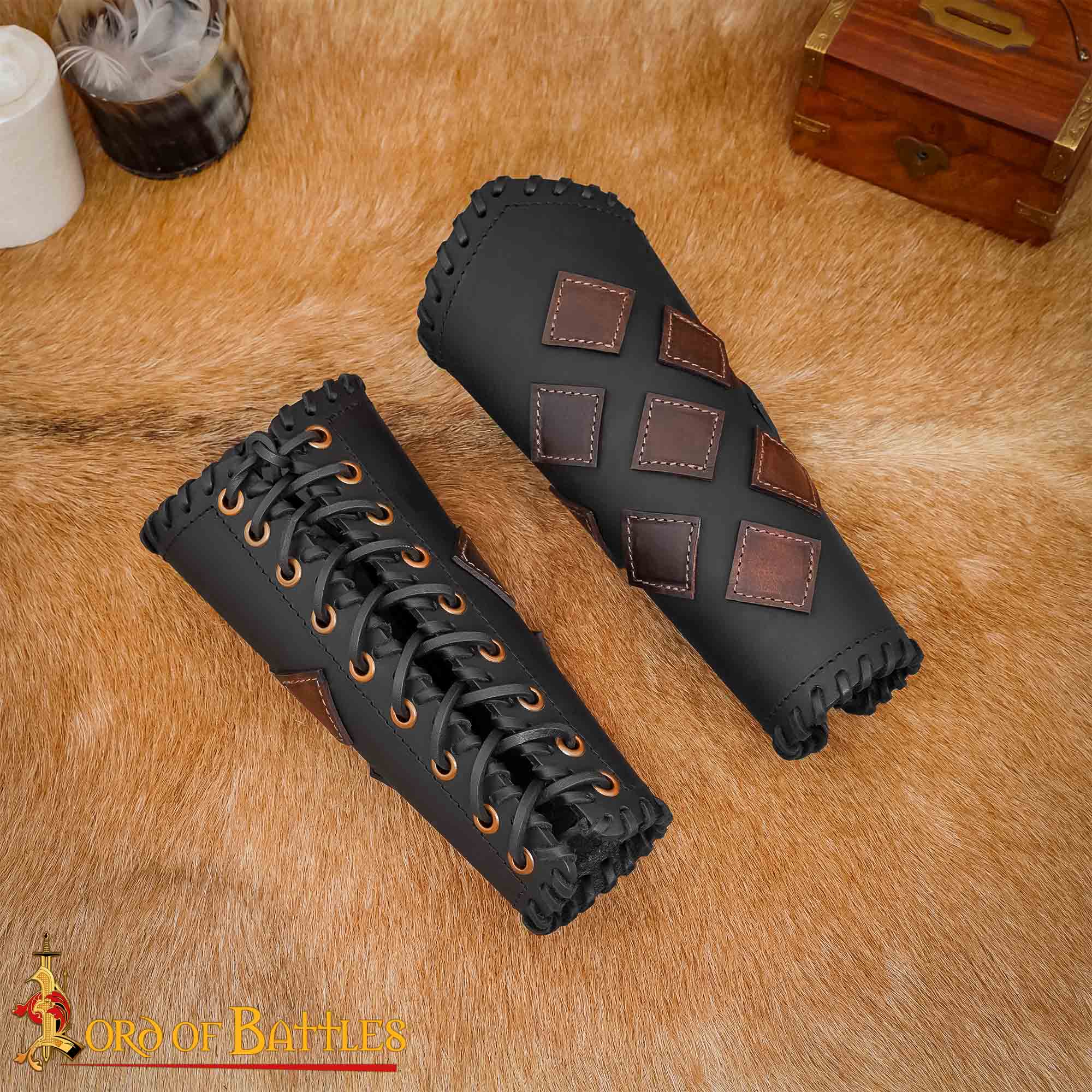 Brazales de cuero artesanal para LARP y cosplay - imagen 19