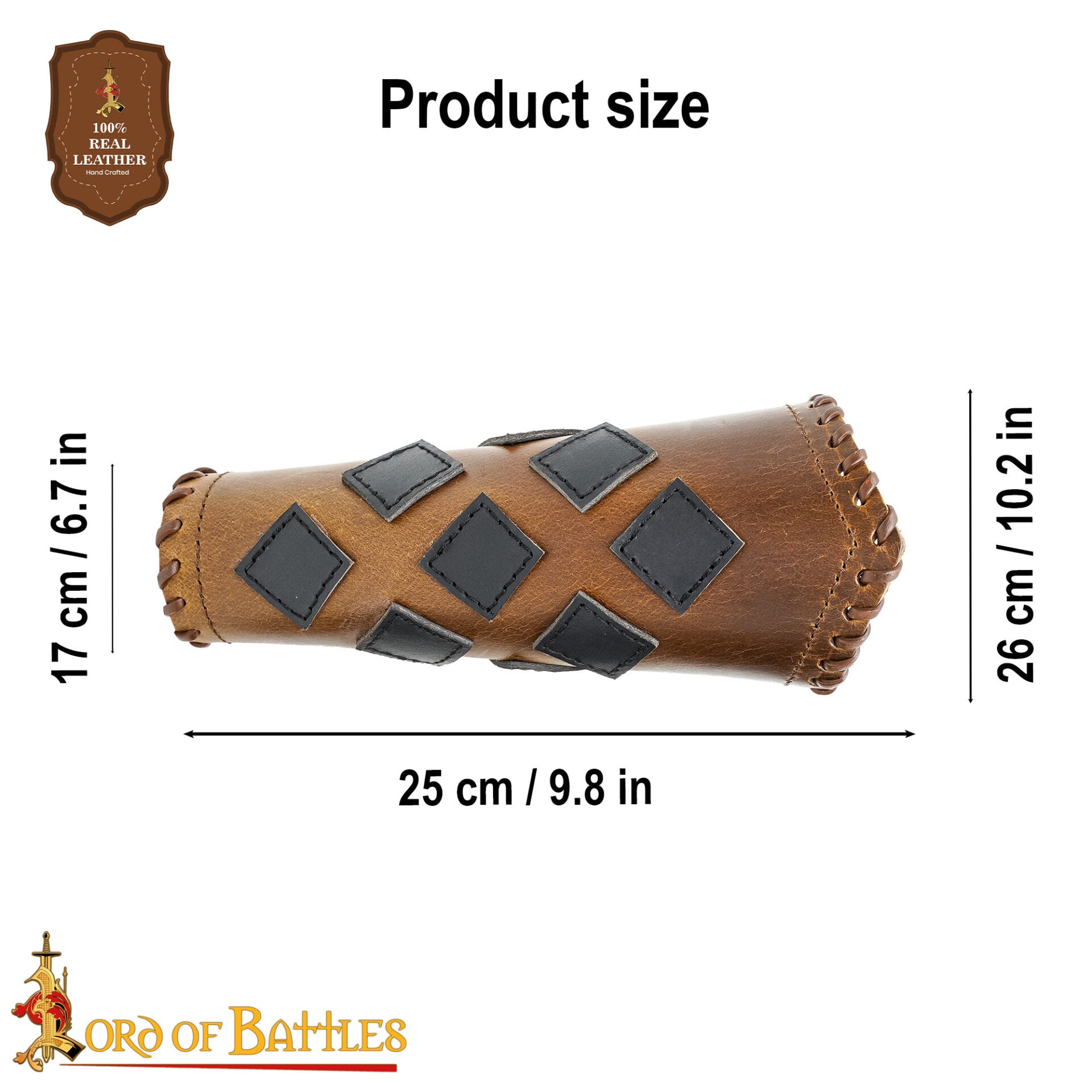 Brazales de cuero artesanal para LARP y cosplay - imagen 3