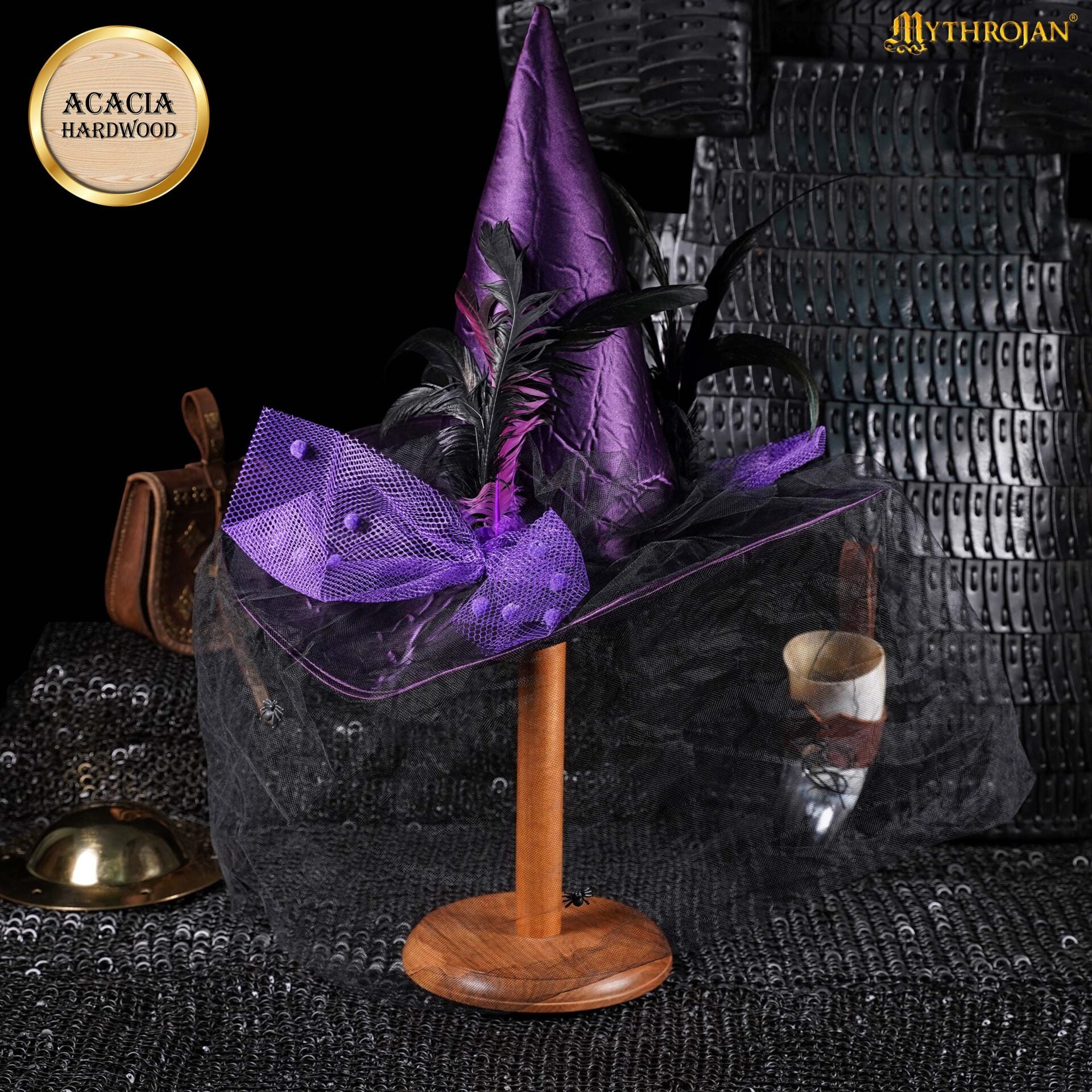 Soporte de madera maciza para casco y sombrero — exhibidor artesanal - imagen 19