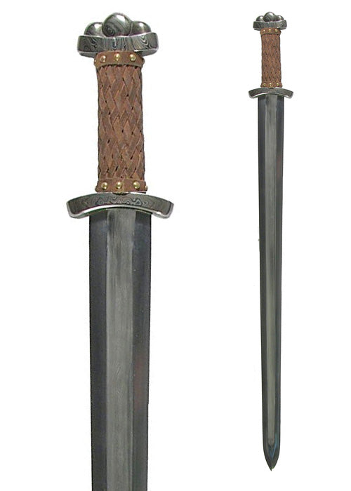 Imagen única de: Espada Vikinga Godfred Con Hoja De Acero De Damasco., Afilada