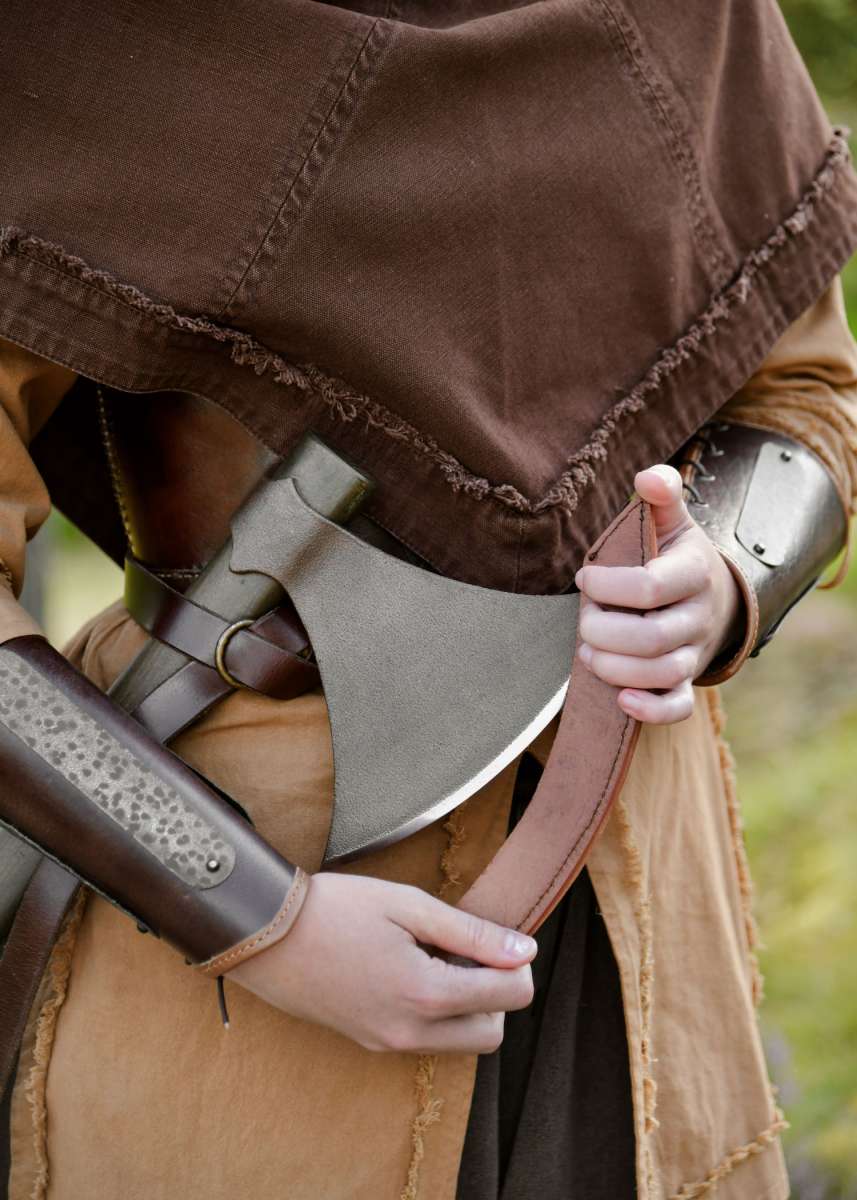Machado Viking, forjado, acabamento antigo.