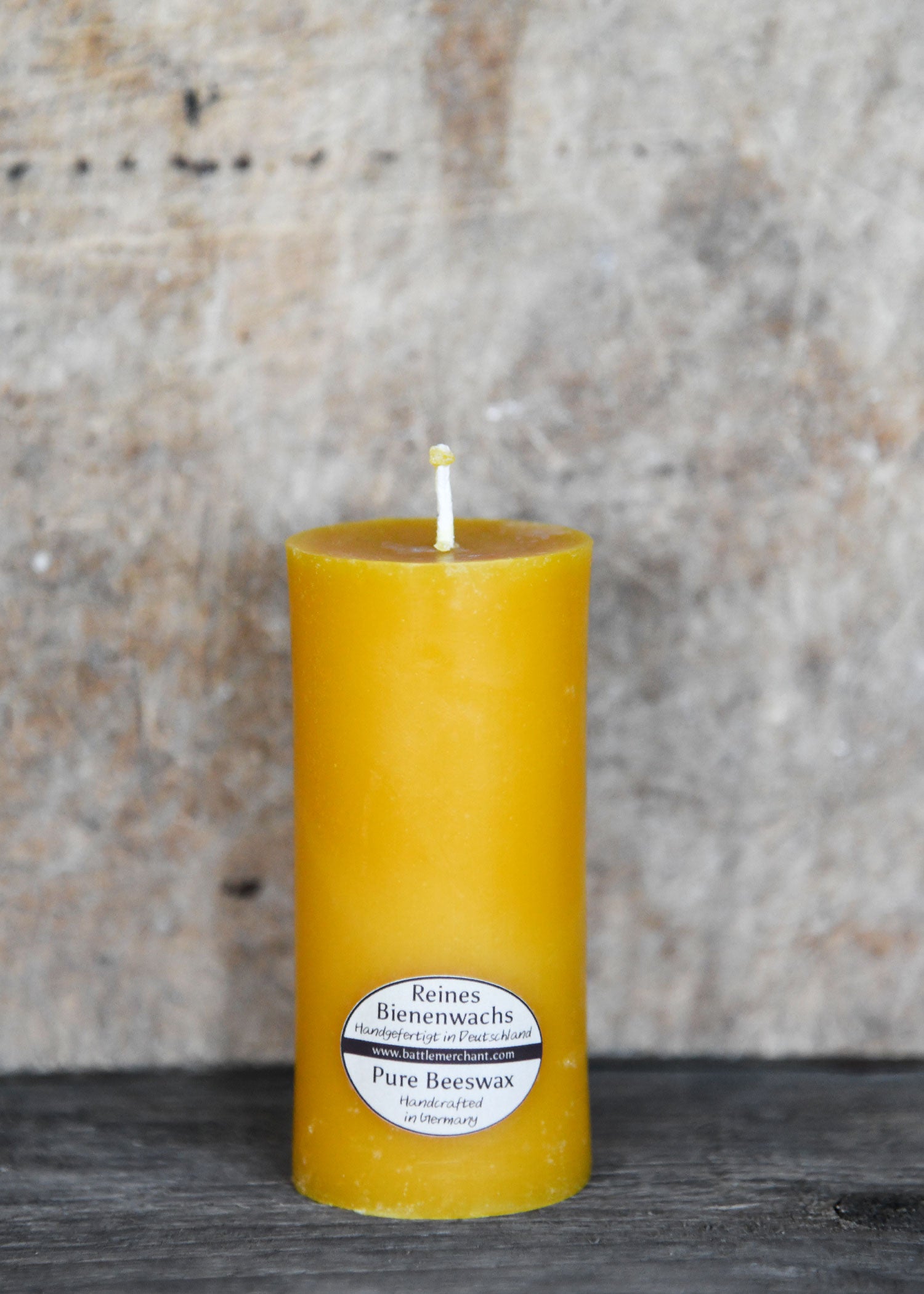 Imagen única de: Vela De Cera De Abejas Pura, Maciza, Fundida