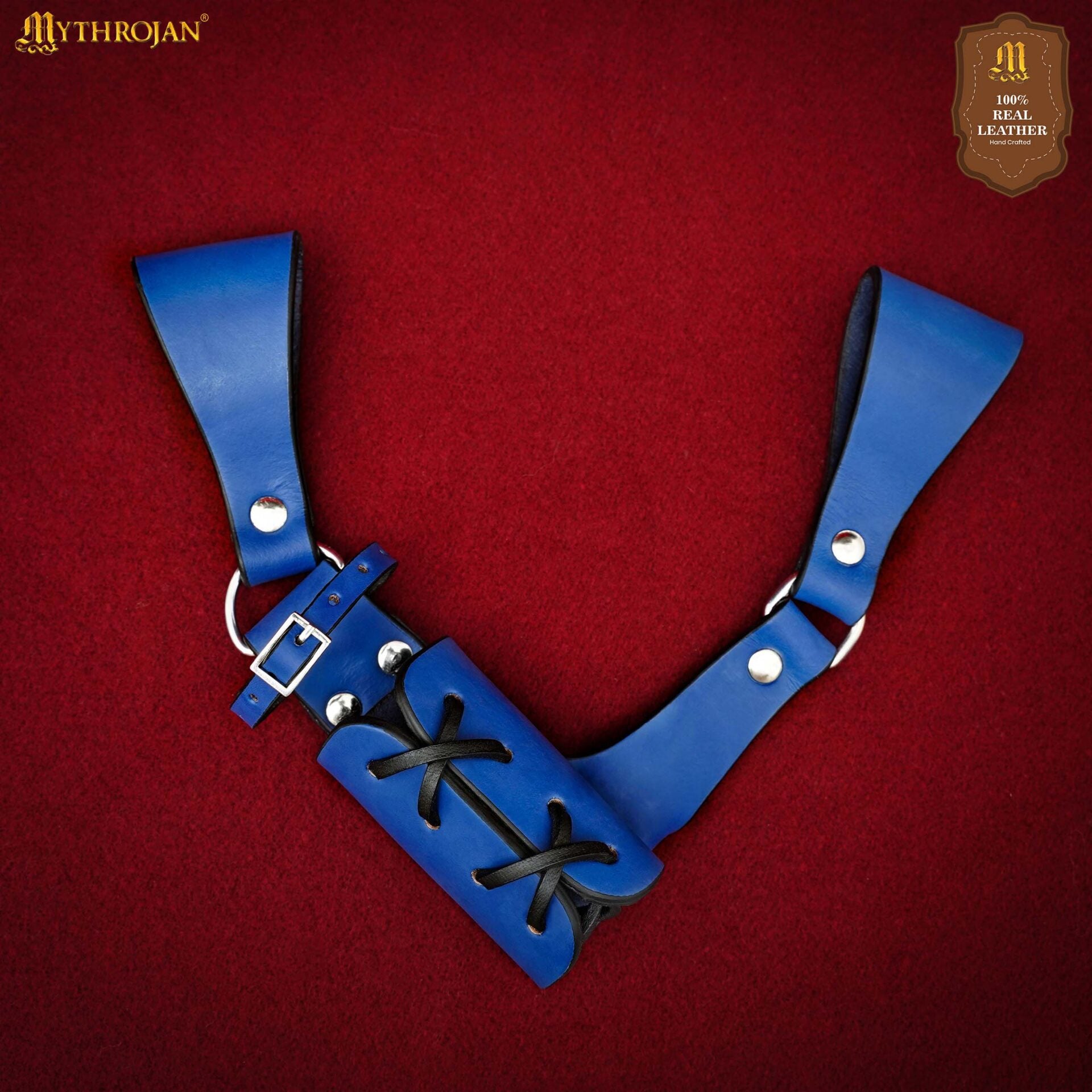Soporte ajustable de cuero genuino para vaina y espada (cinturones hasta 6 cm) - imagen 5