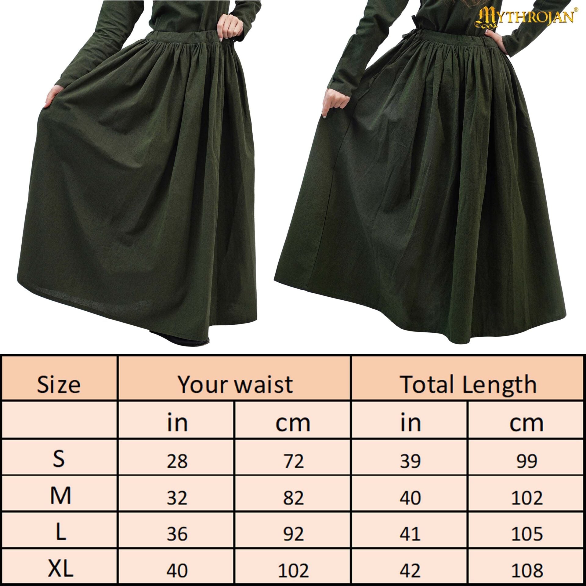 Falda Adventuress medieval de fantasía, 100% algodón, cintura ajustable - imagen 4