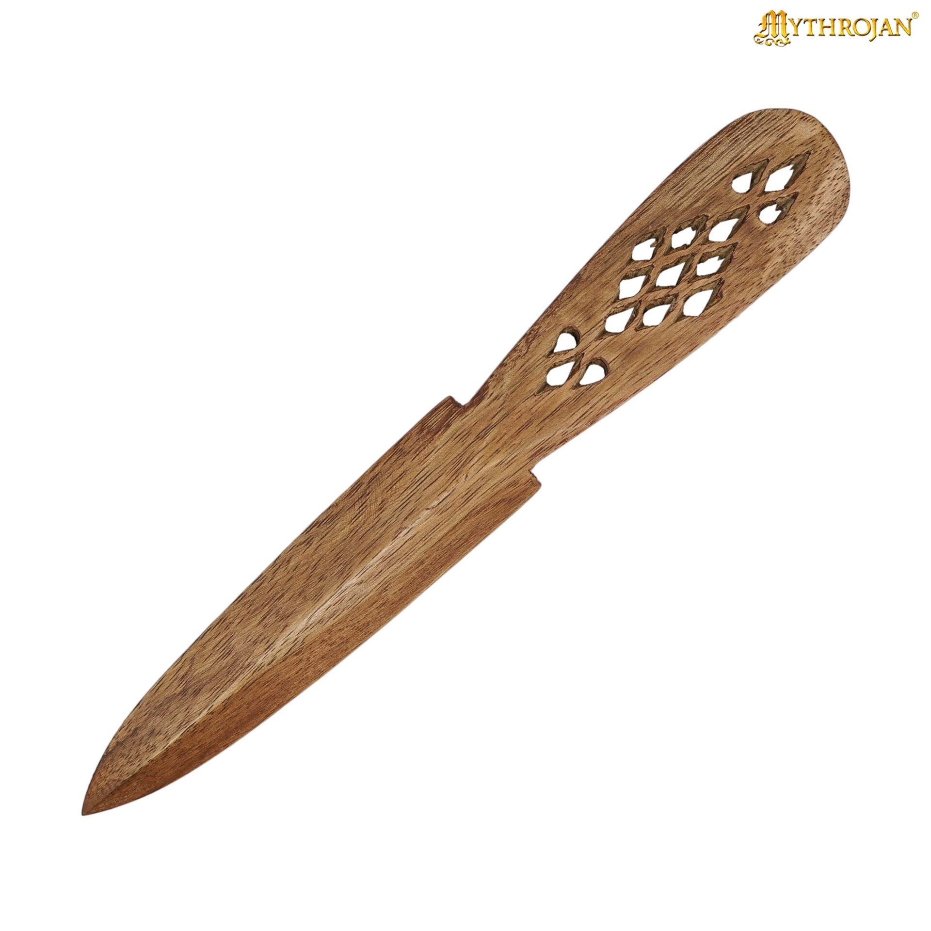 Athame ceremonial de madera maciza hecho a mano - imagen 16