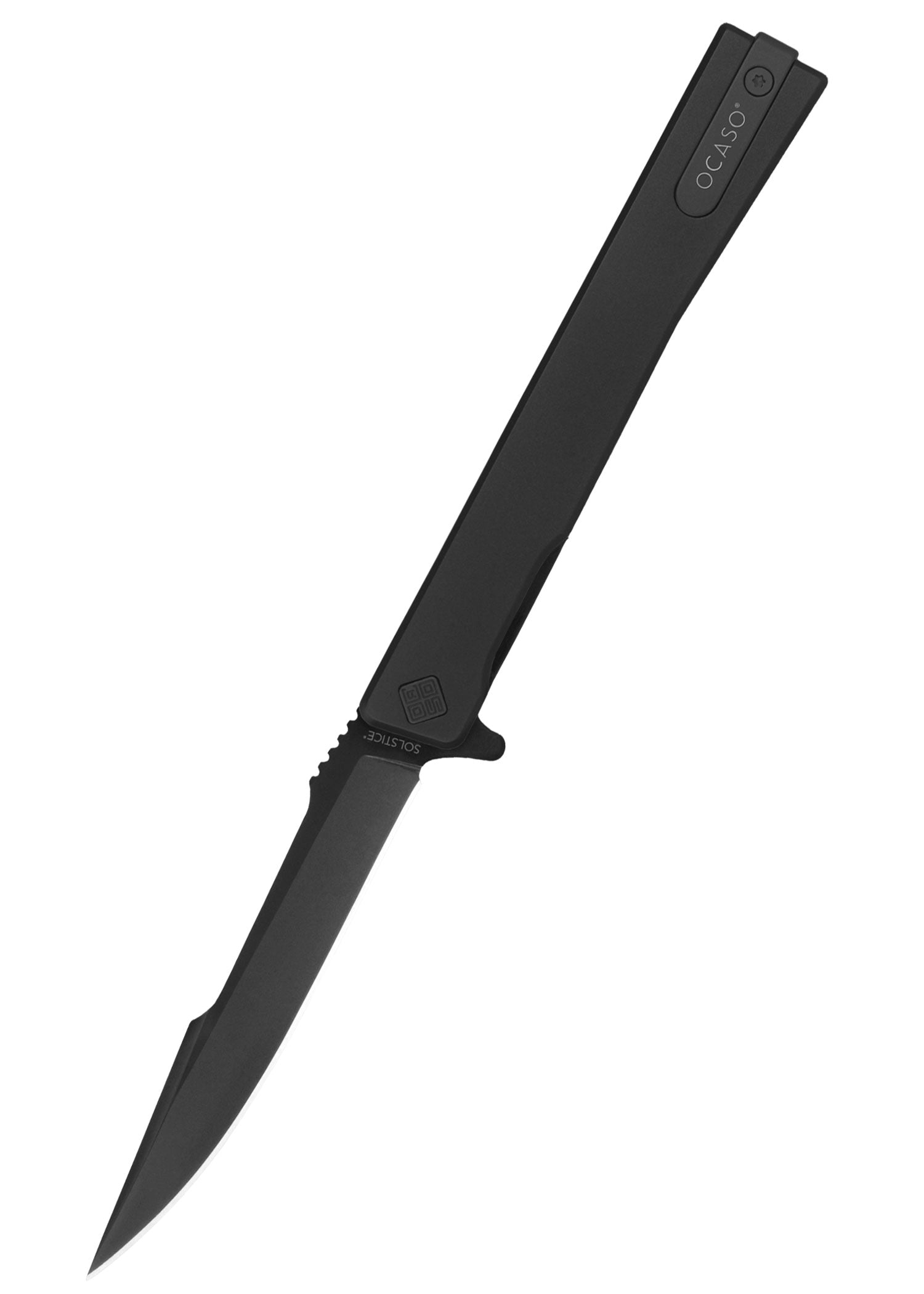 Imagen única de: Navaja De Bolsillo Solstice, Harpoon, Titanio, Negra, Ocaso Knives