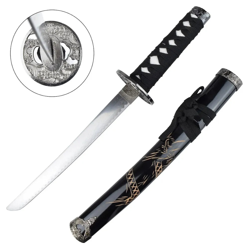 Tanto Decorativo Japonés con Dragón Grabado