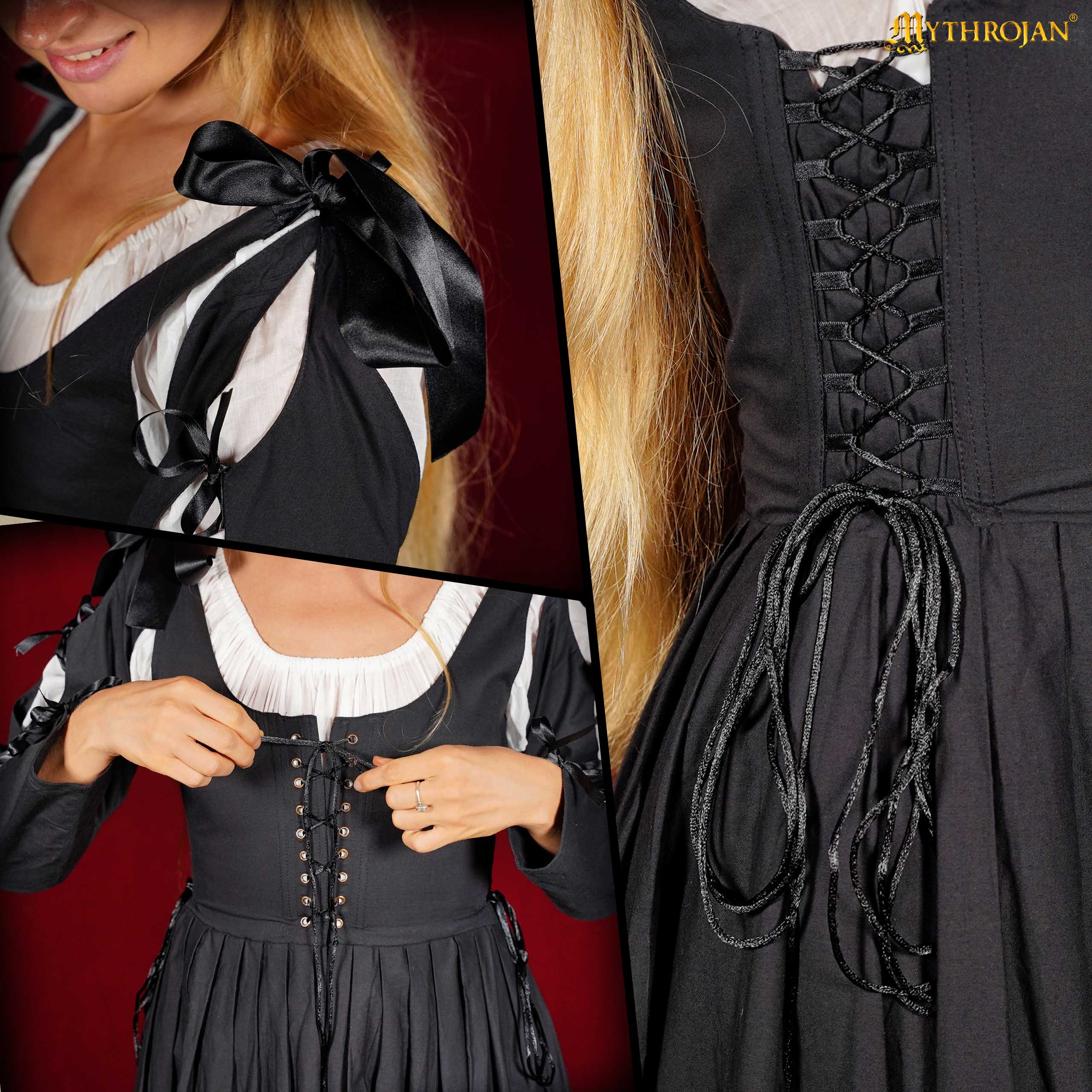 Vestido renacentista de algodón con blusa — 100% algodón - imagen 6