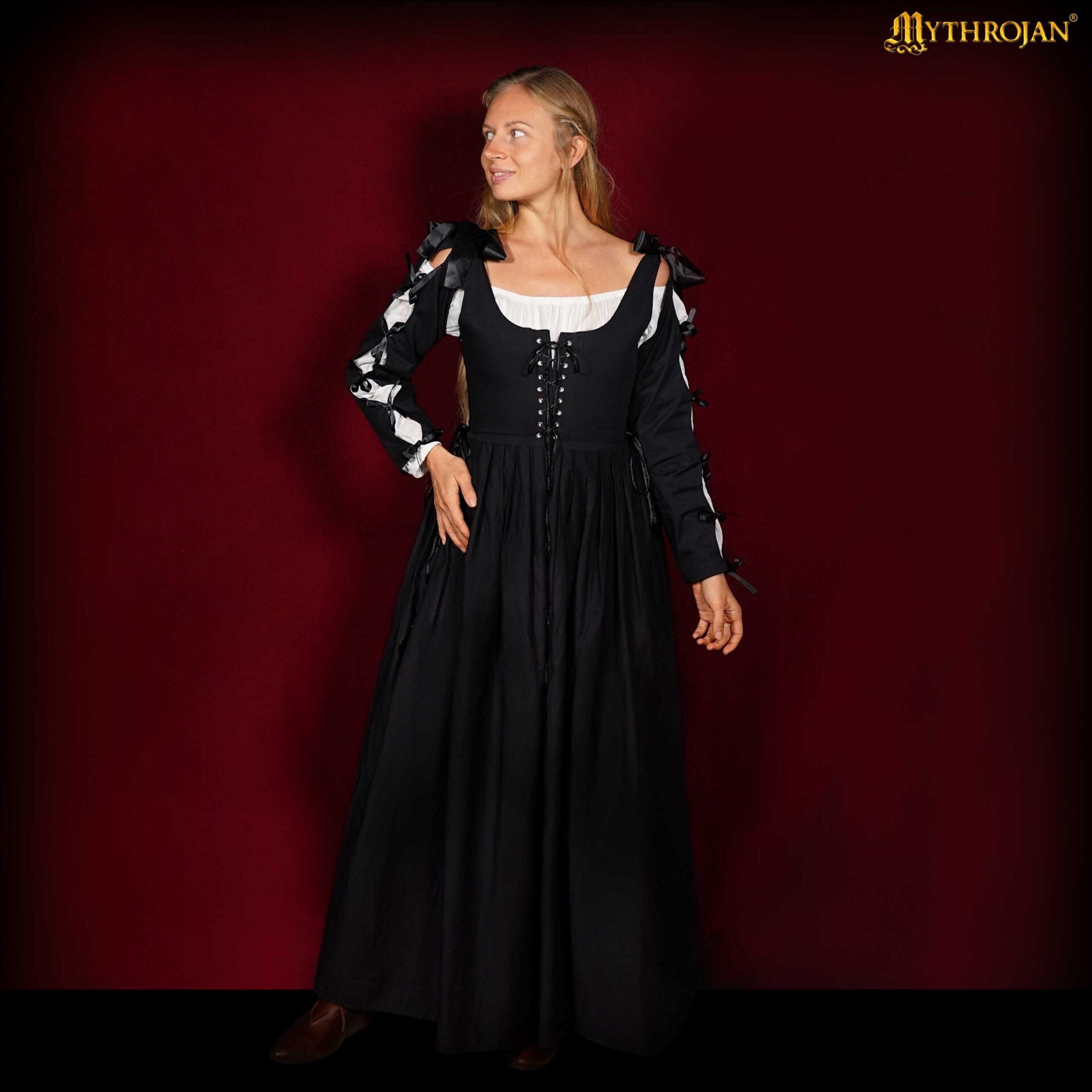 Vestido renacentista de algodón con blusa — 100% algodón