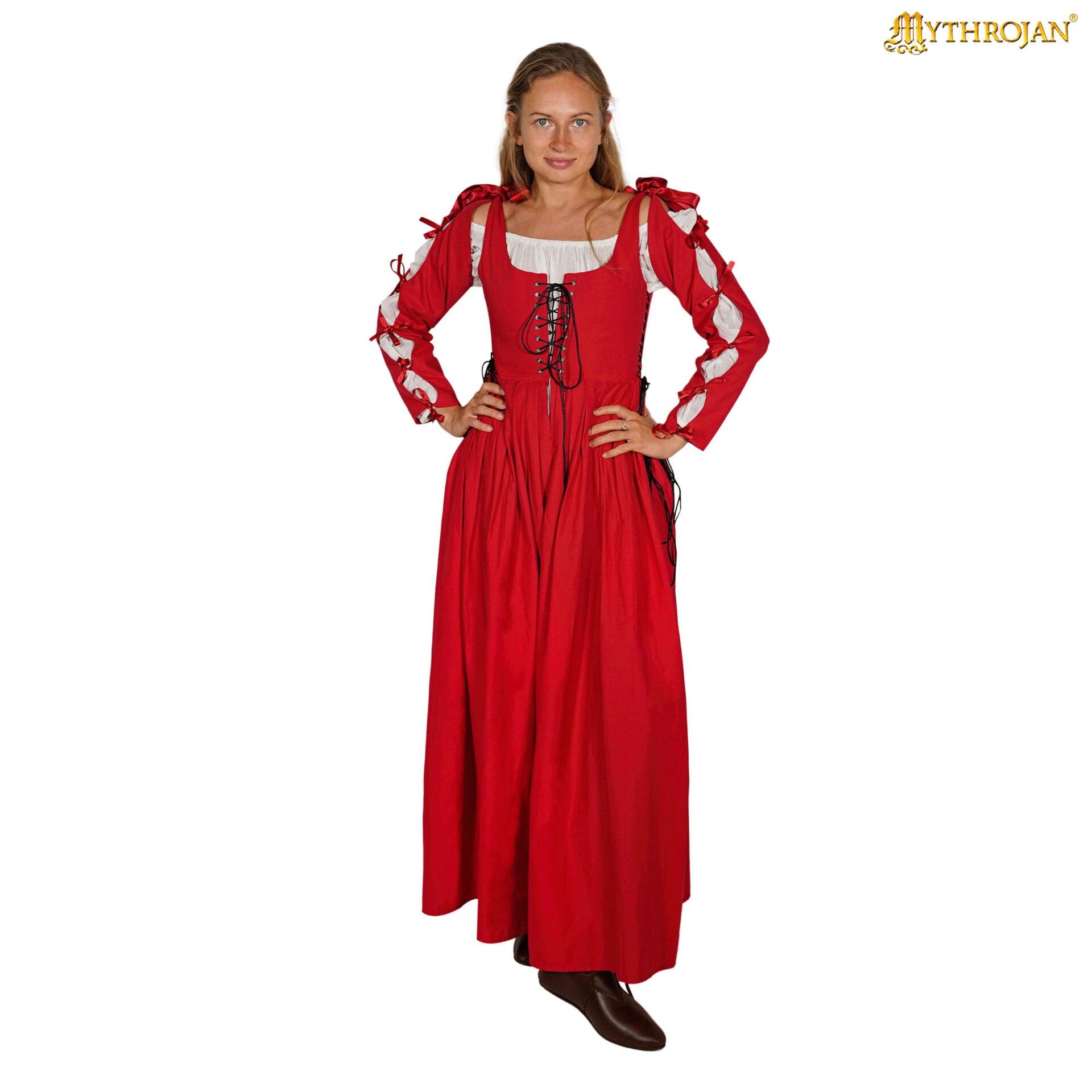Vestido renacentista de algodón con blusa — 100% algodón - imagen 11