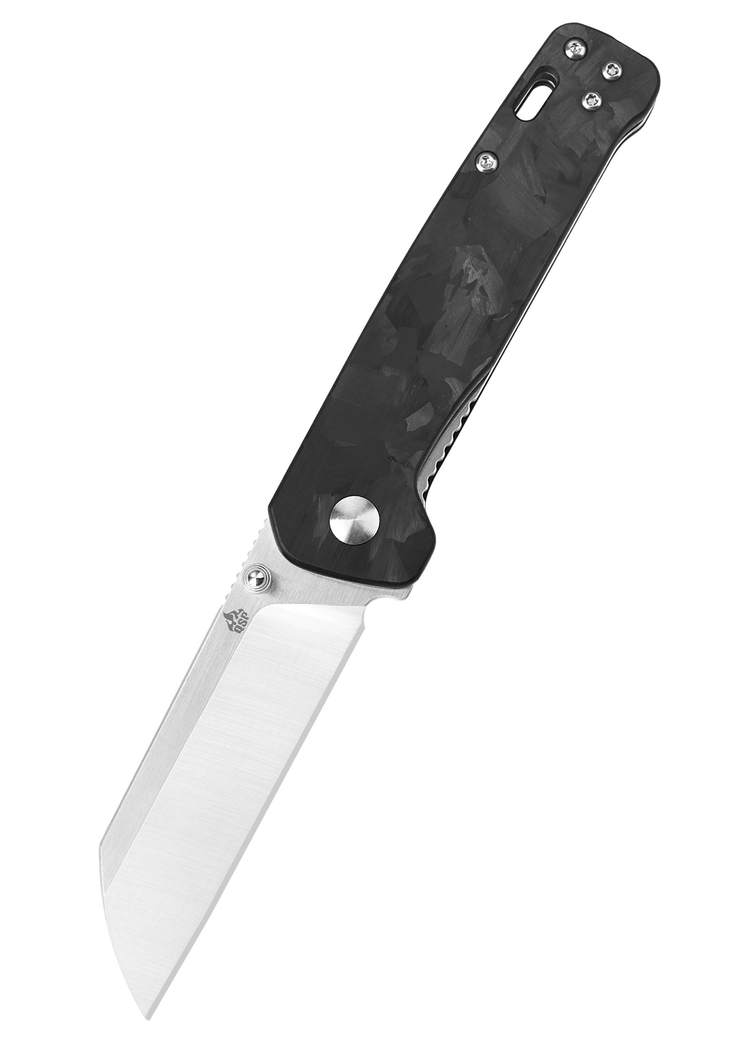 Imagen única de: Navaja Penguin, Hoja Satinada D2, Mango G10 Con Inserción De Carbono