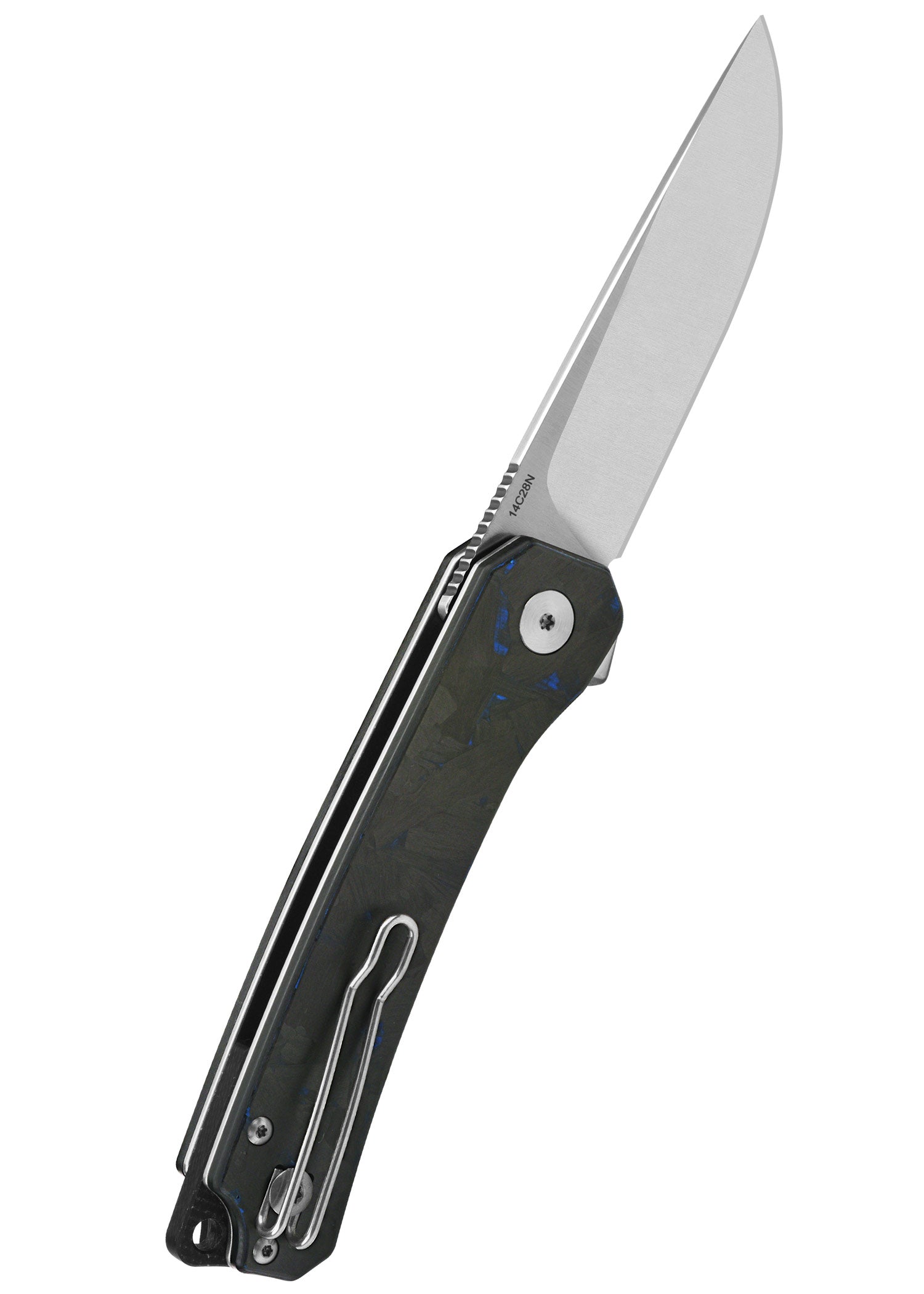 Imagen única de: Navaja Osprey, Hoja Satinada, Mango Cf Overlay G10 Triturado, Azul