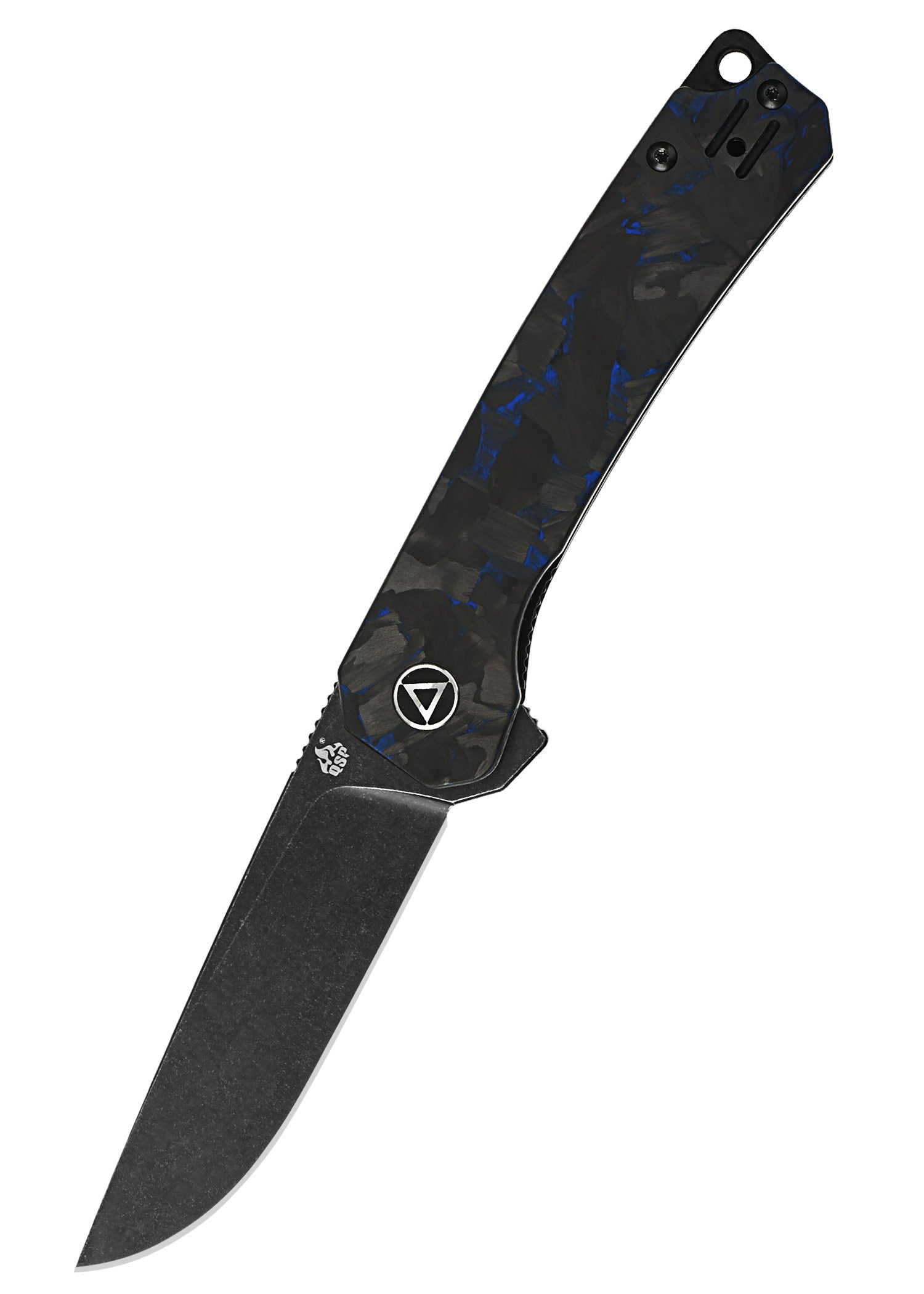 Imagen única de: Navaja De Bolsillo Osprey, Hoja Lavada A La Piedra Negra, Capa Cf Triturada G10, Azul