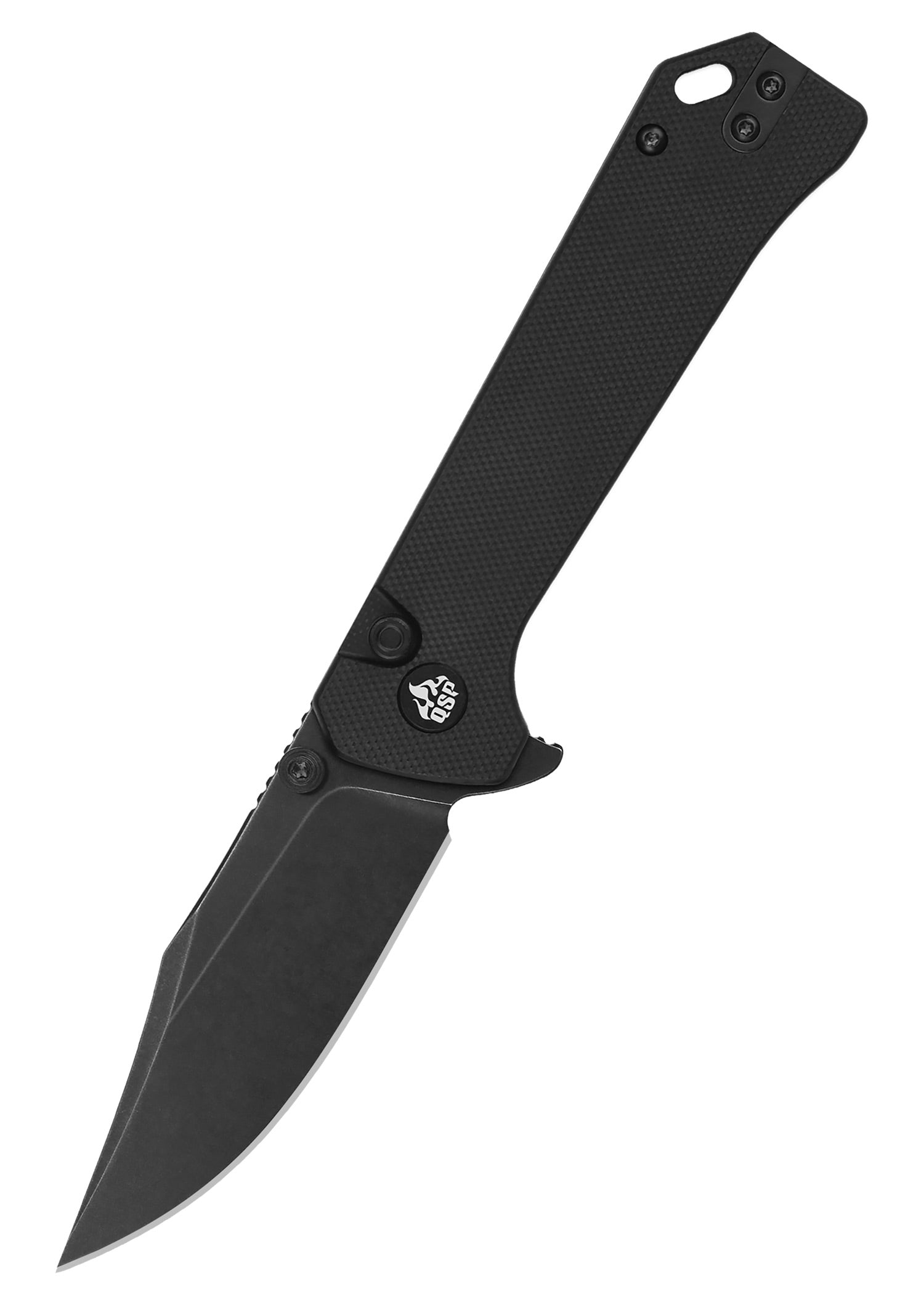 Imagen única de: Navaja De Bolsillo Qsp Grebe Button Lock, Mango G10, Negra