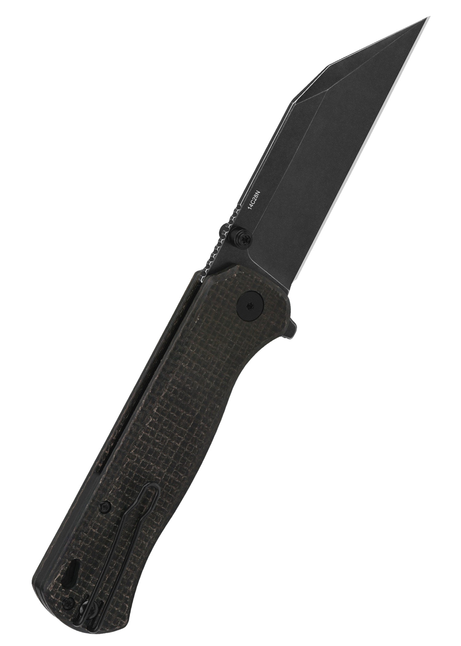 Imagen única de: Navaja Swordfish, Hoja Lavada A La Piedra Negra, Mango De Micarta Marrón