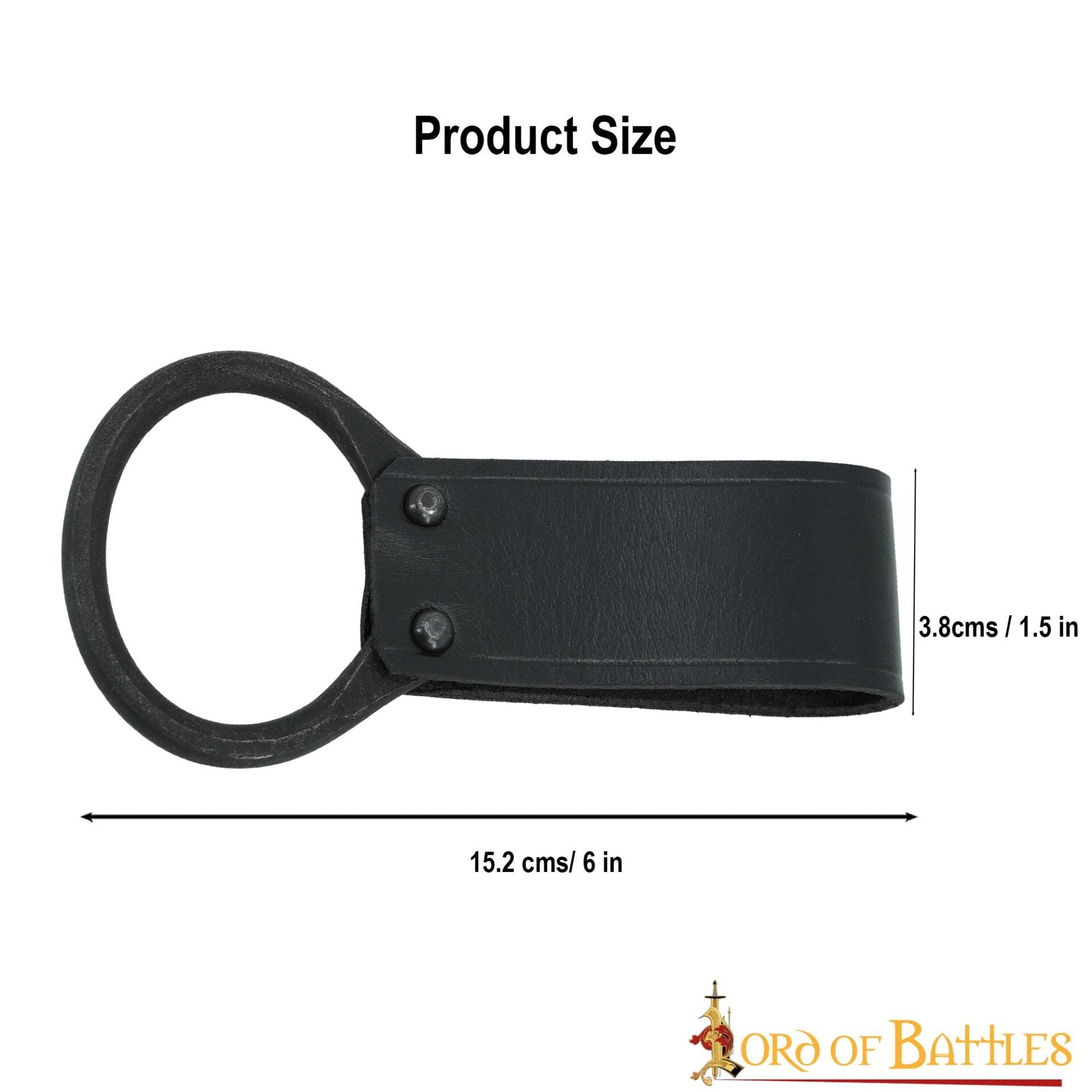 Colgador medieval para hacha o maza con anilla de acero forjado - imagen 3