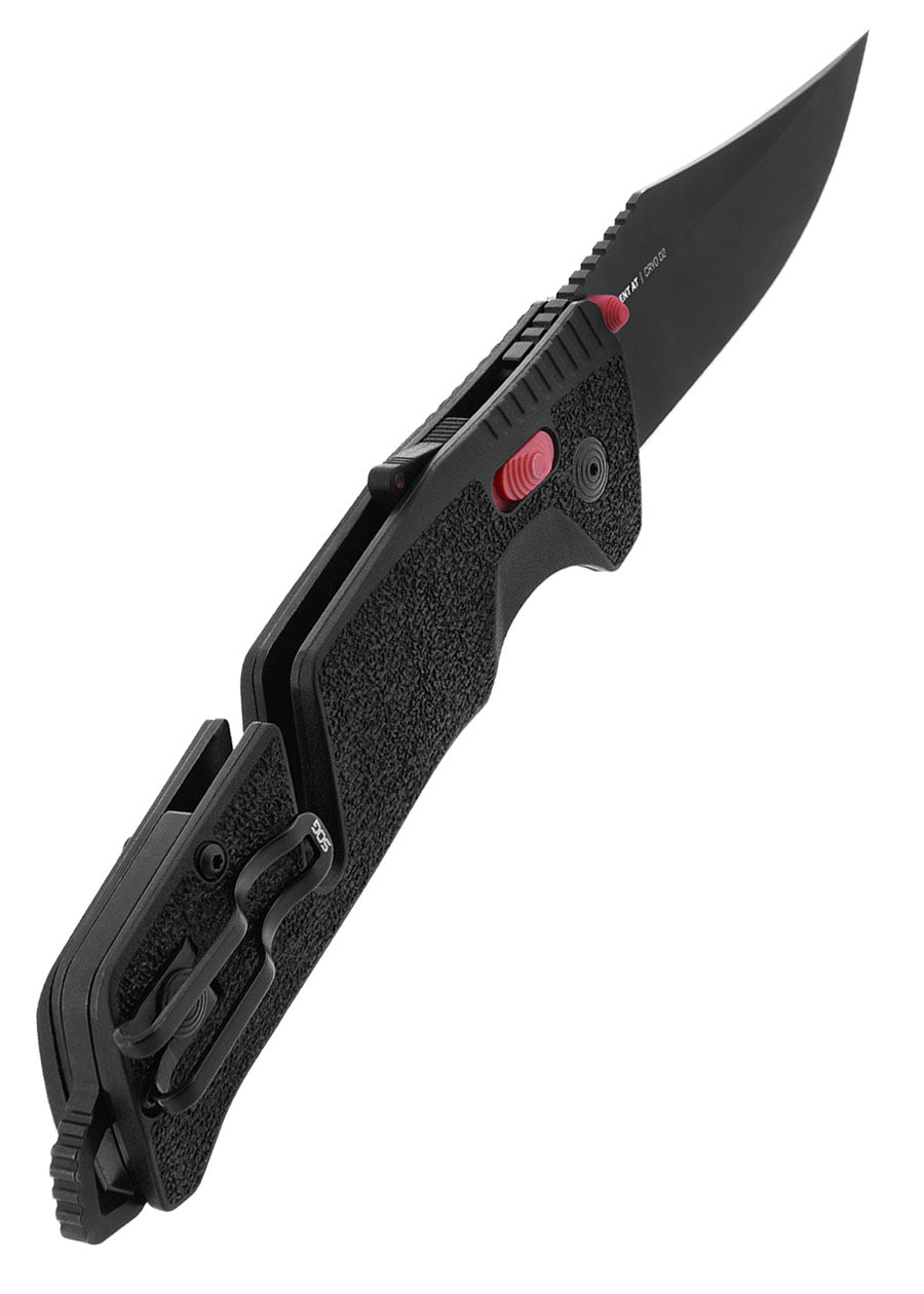 Imagen única de: Navaja Trident At - Negra Y Roja, Sog