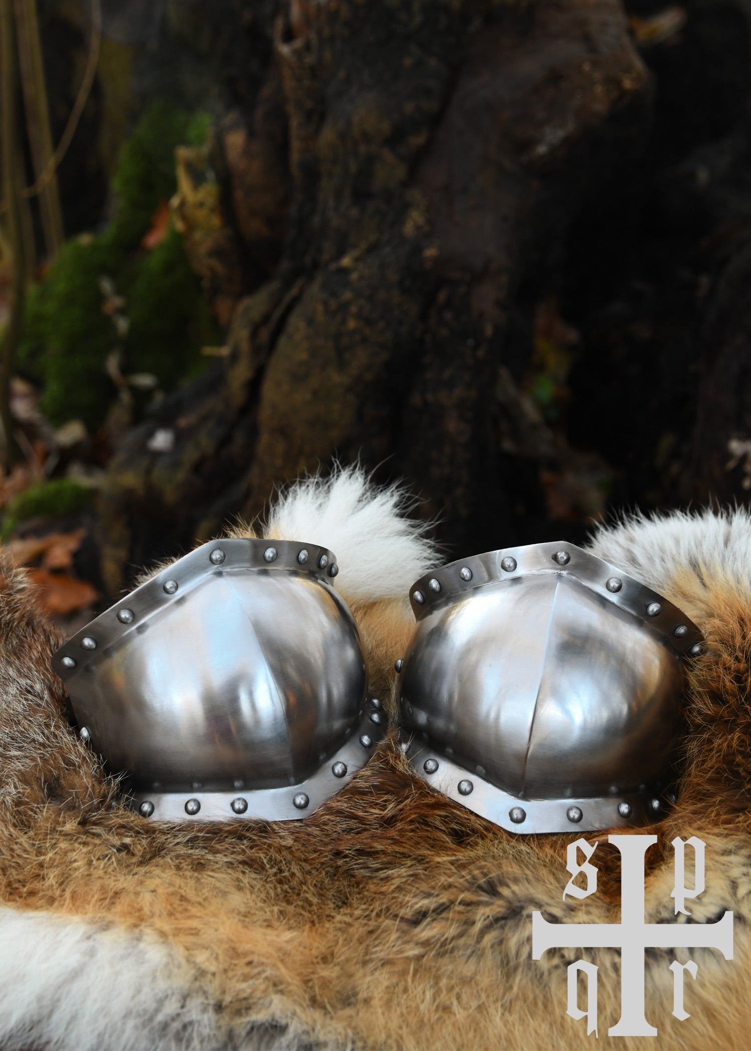 Imagen única de: Rodilleras Medievales, Pareja, Acero De 2 Mm, Siglo Xv