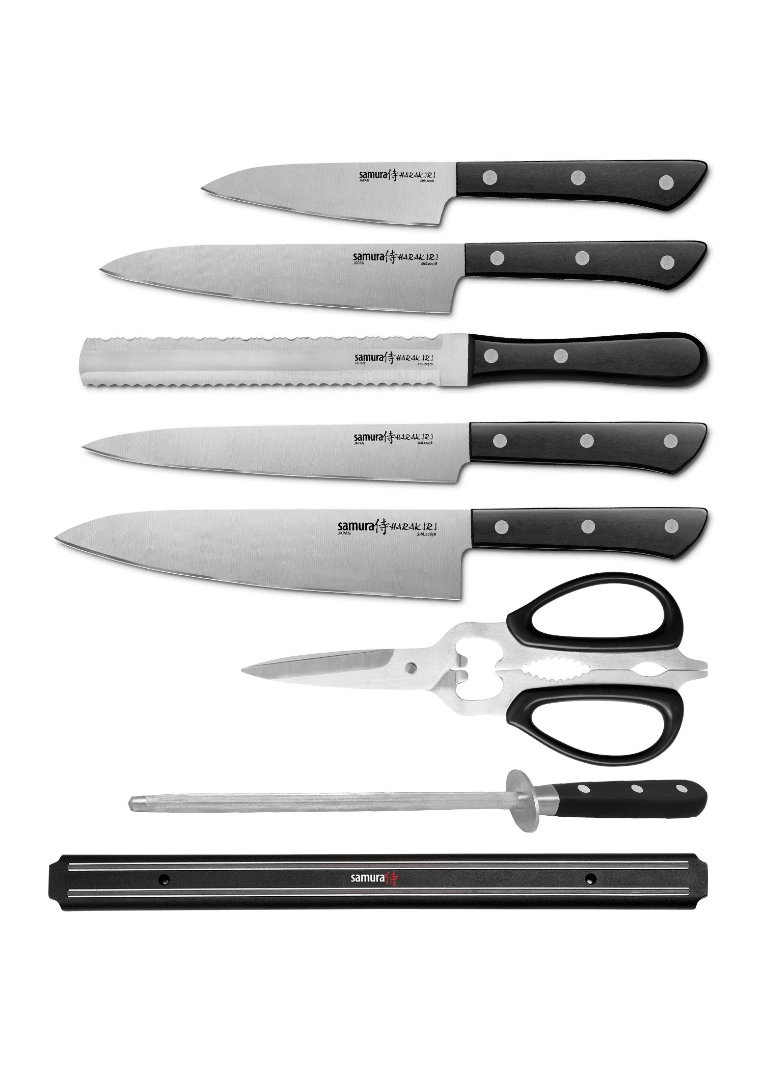 Imagen única de: Samura Harakiri Super Set, Juego De Cuchillos De Cocina De 8 Piezas
