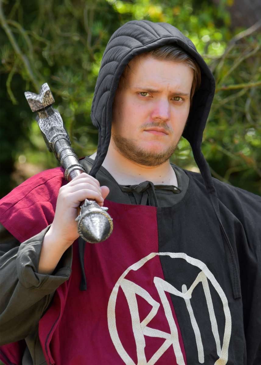 Hooded with padded waist, black