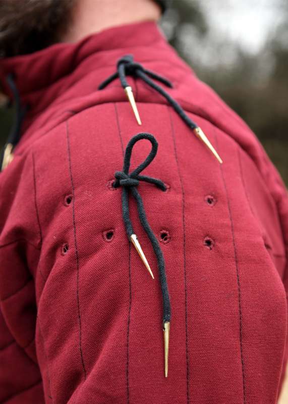 Armor Jacket with Nests, Wine Red - Black