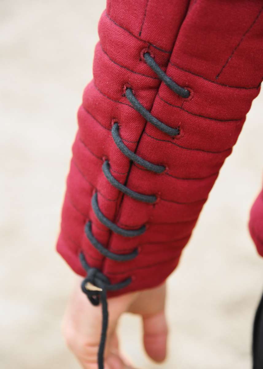 Armor Jacket with Nests, Wine Red - Black
