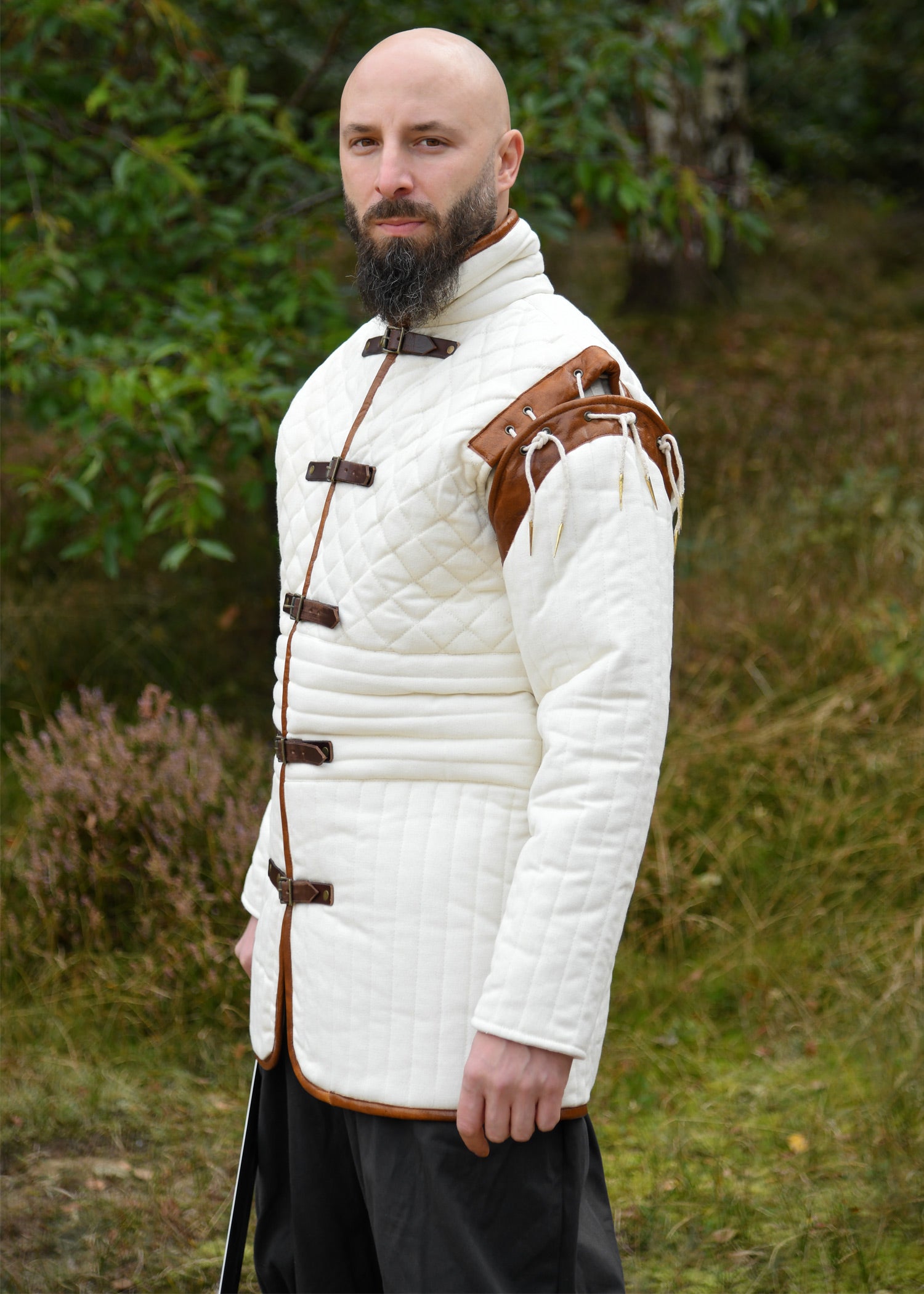 Imagen única de: Gambesón Largo Con Mangas Desmontables Y Piel, Marrón Natural