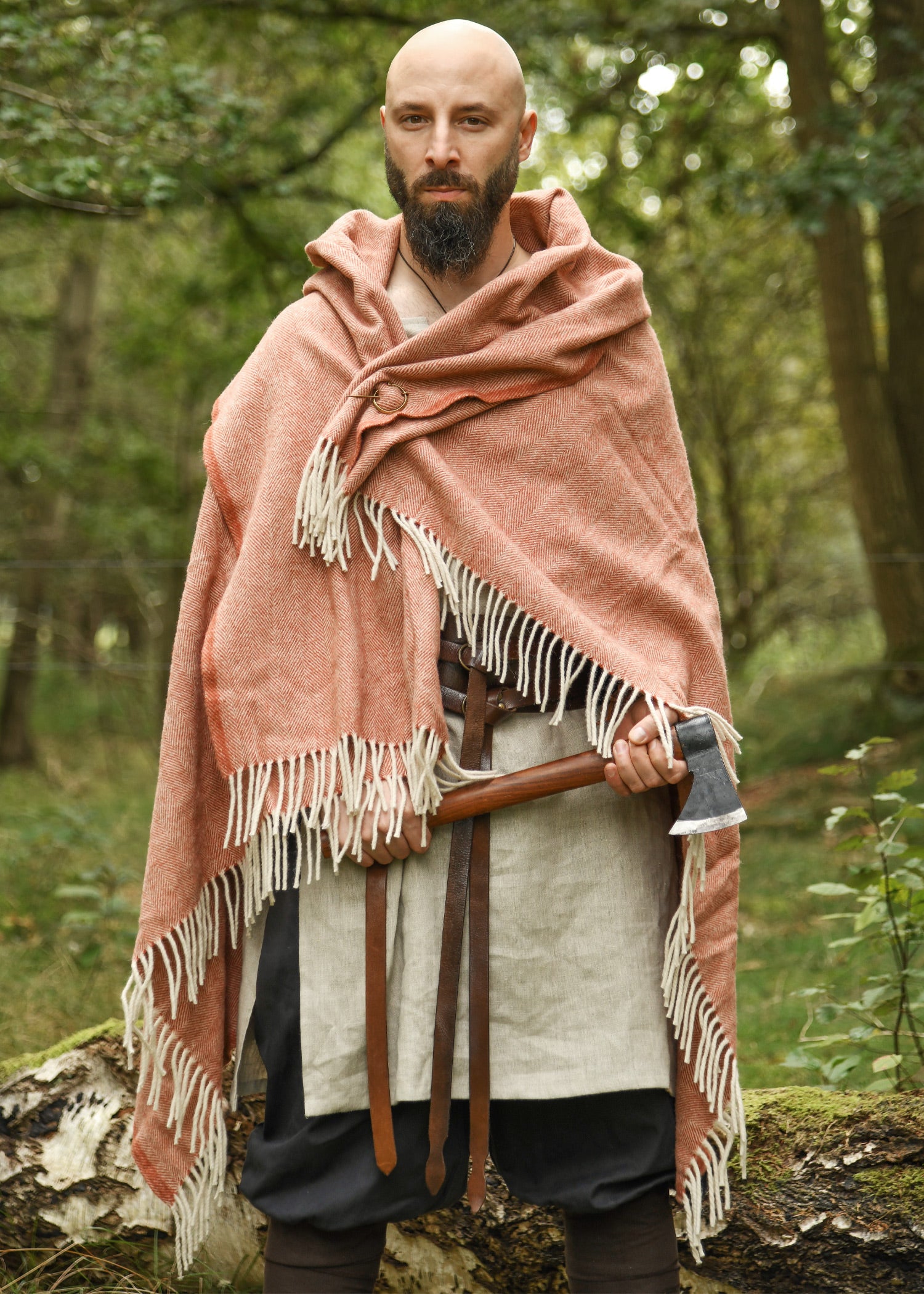 Imagen única de: Abrigo, Manta Y Bufanda De Lana Rectangular En Espiga